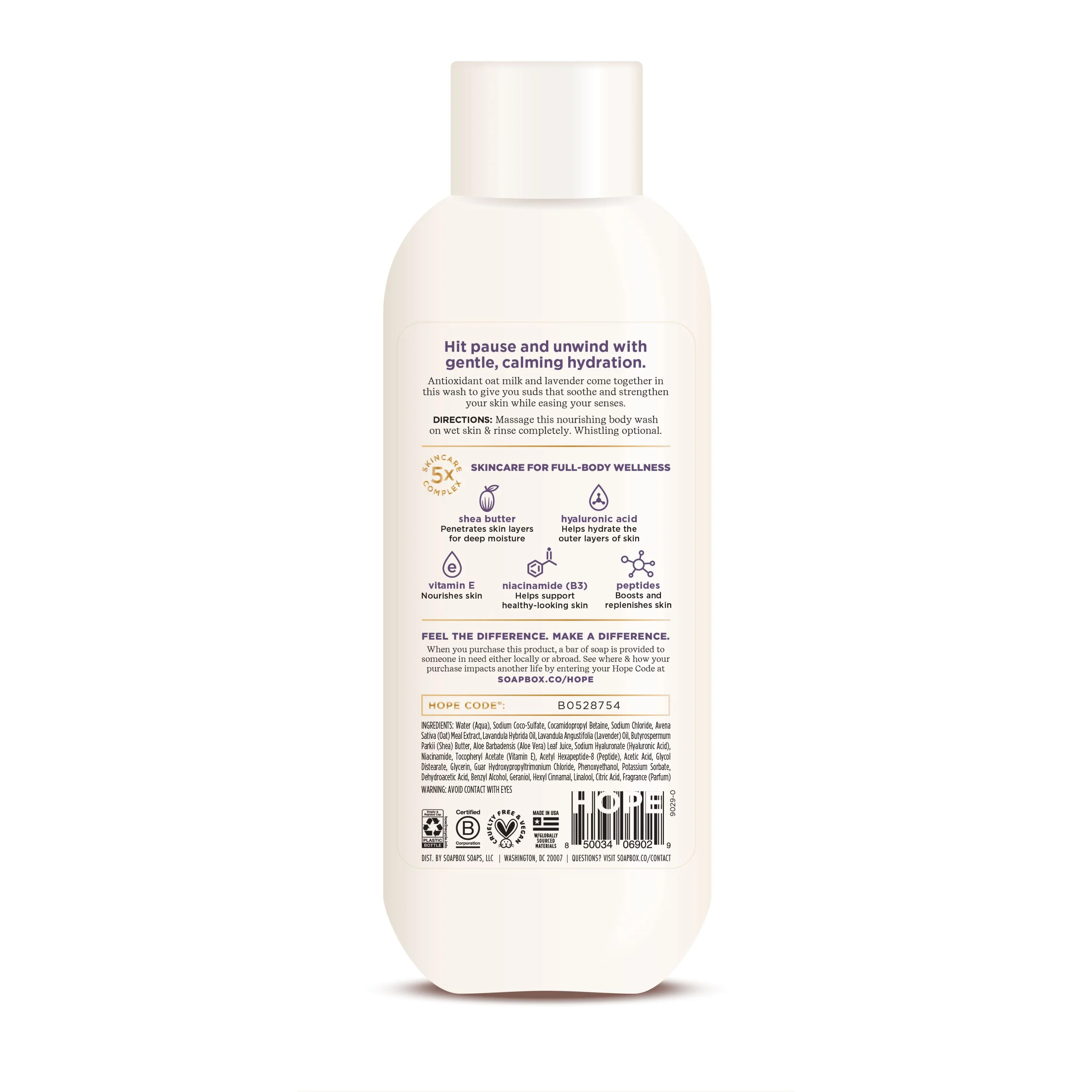 Oat Milk + Lavender Nourishing Body Wash - Image 2