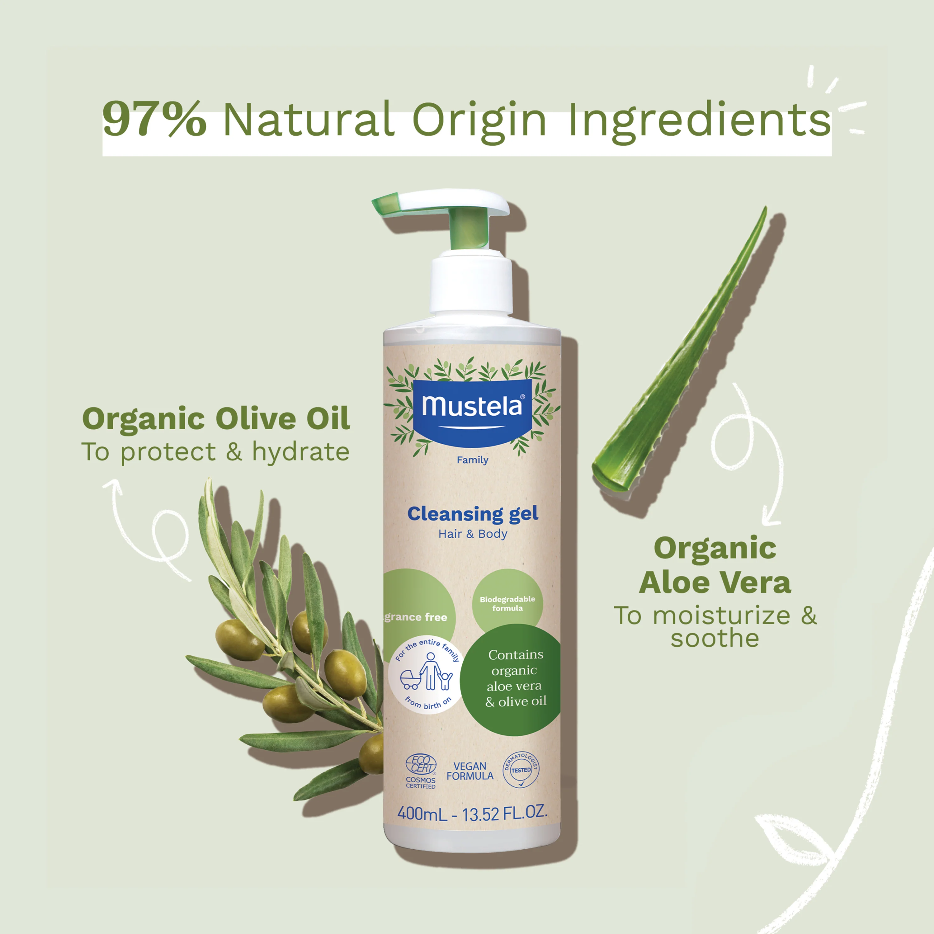 Organic Cleansing Gel - For Hair & Body - Image 5