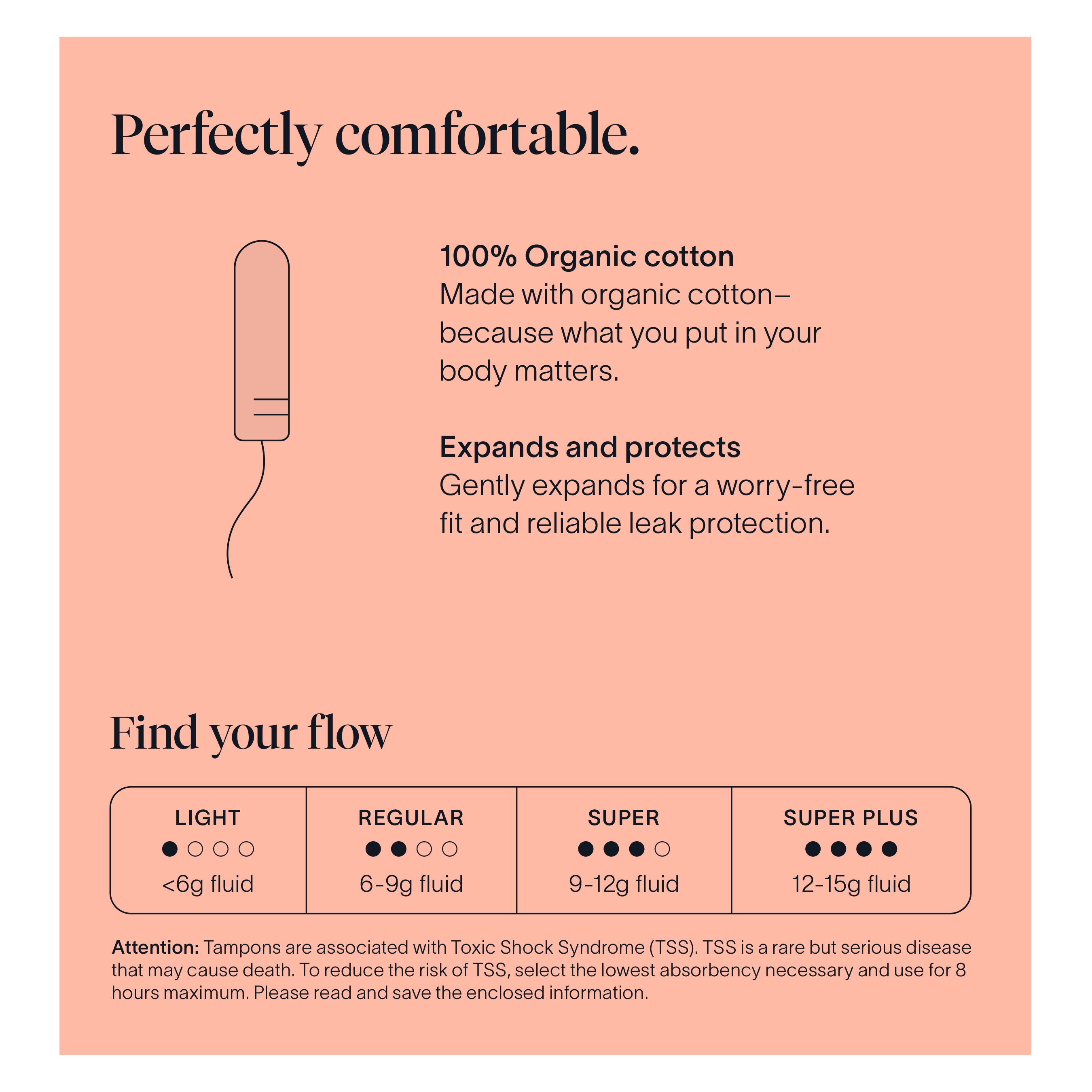 Organic Cotton Applicator Free Tampons - Image 6