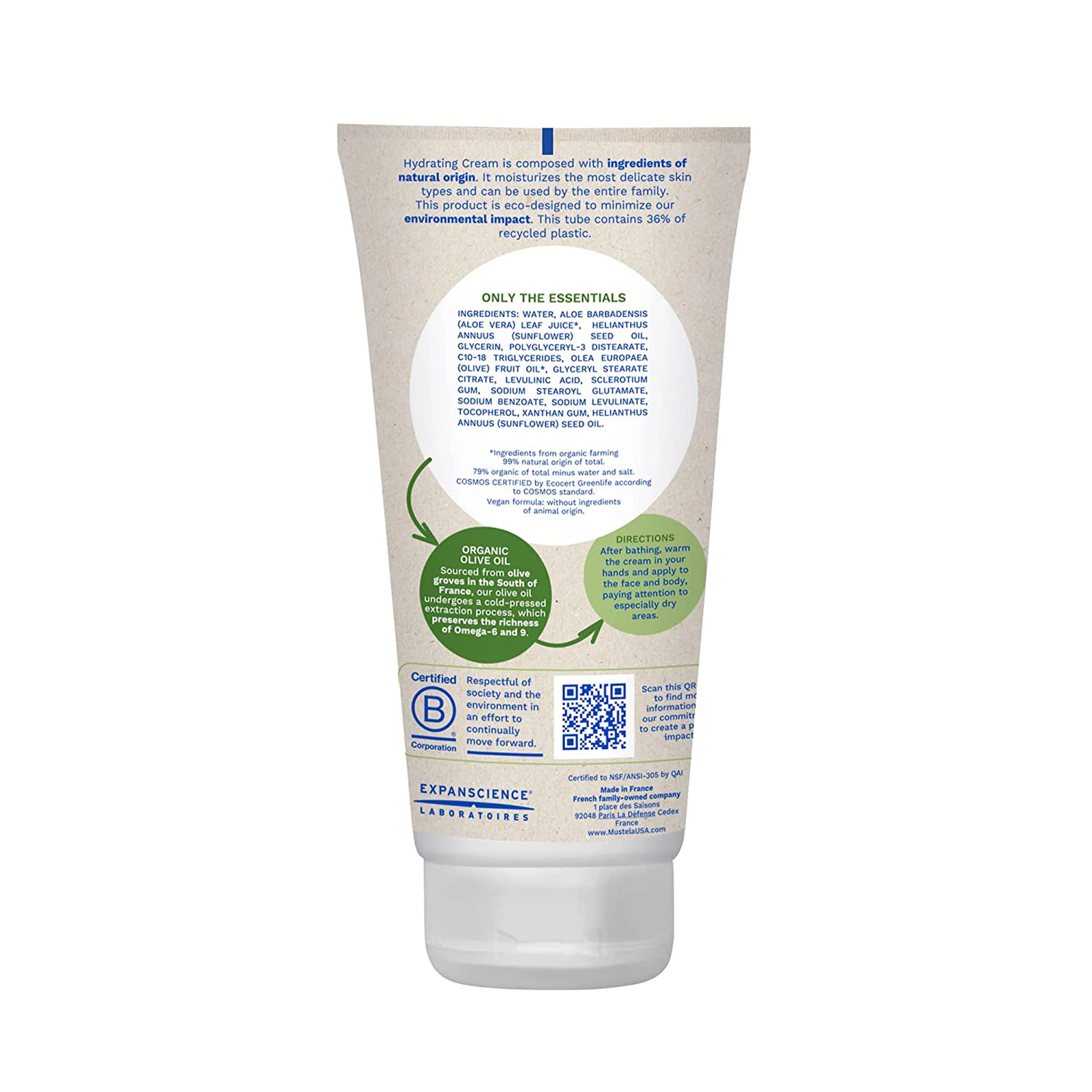 Organic Hydrating Cream with Olive Oil and Aloe - Image 3