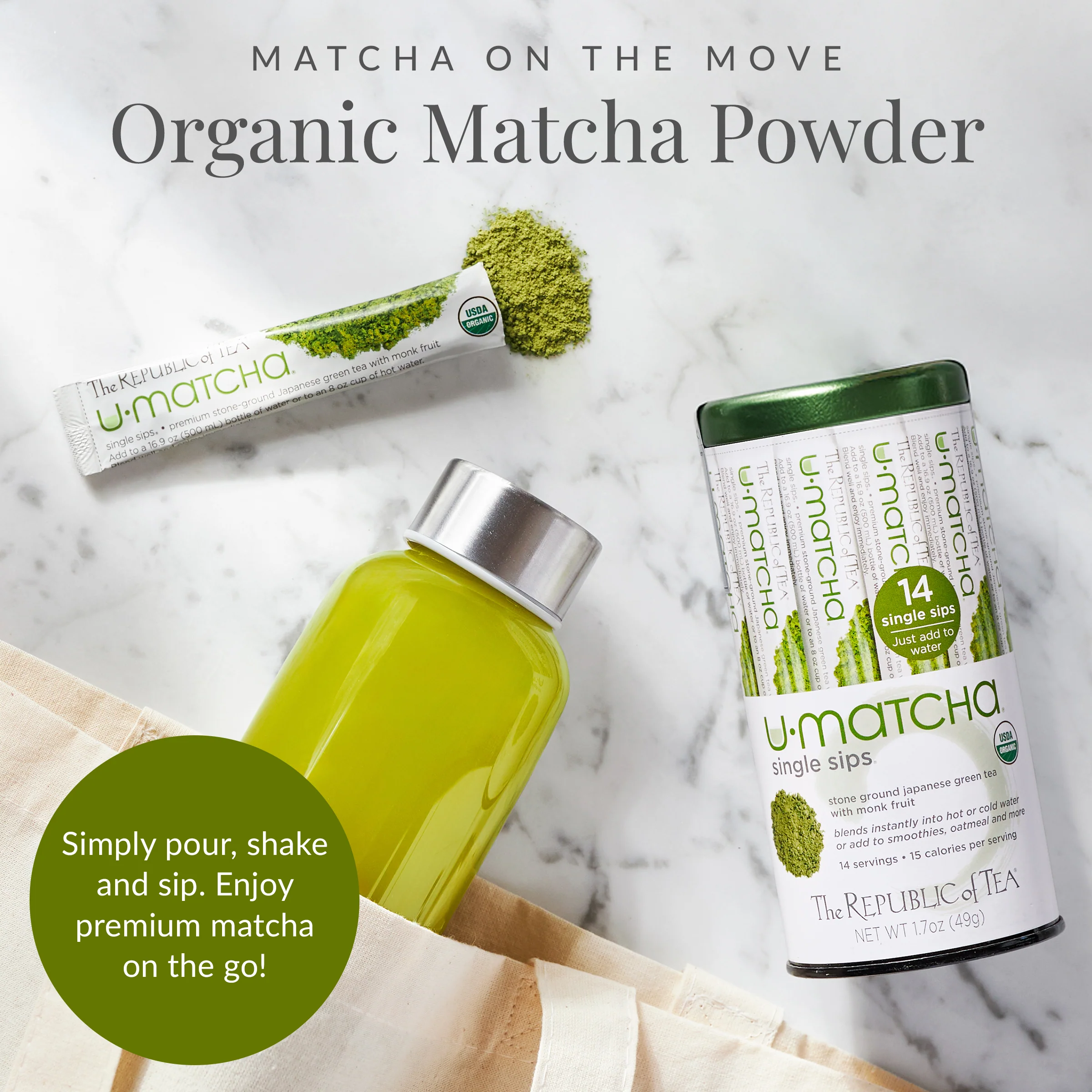 Organic Matcha Single Sips Tea - Image 2