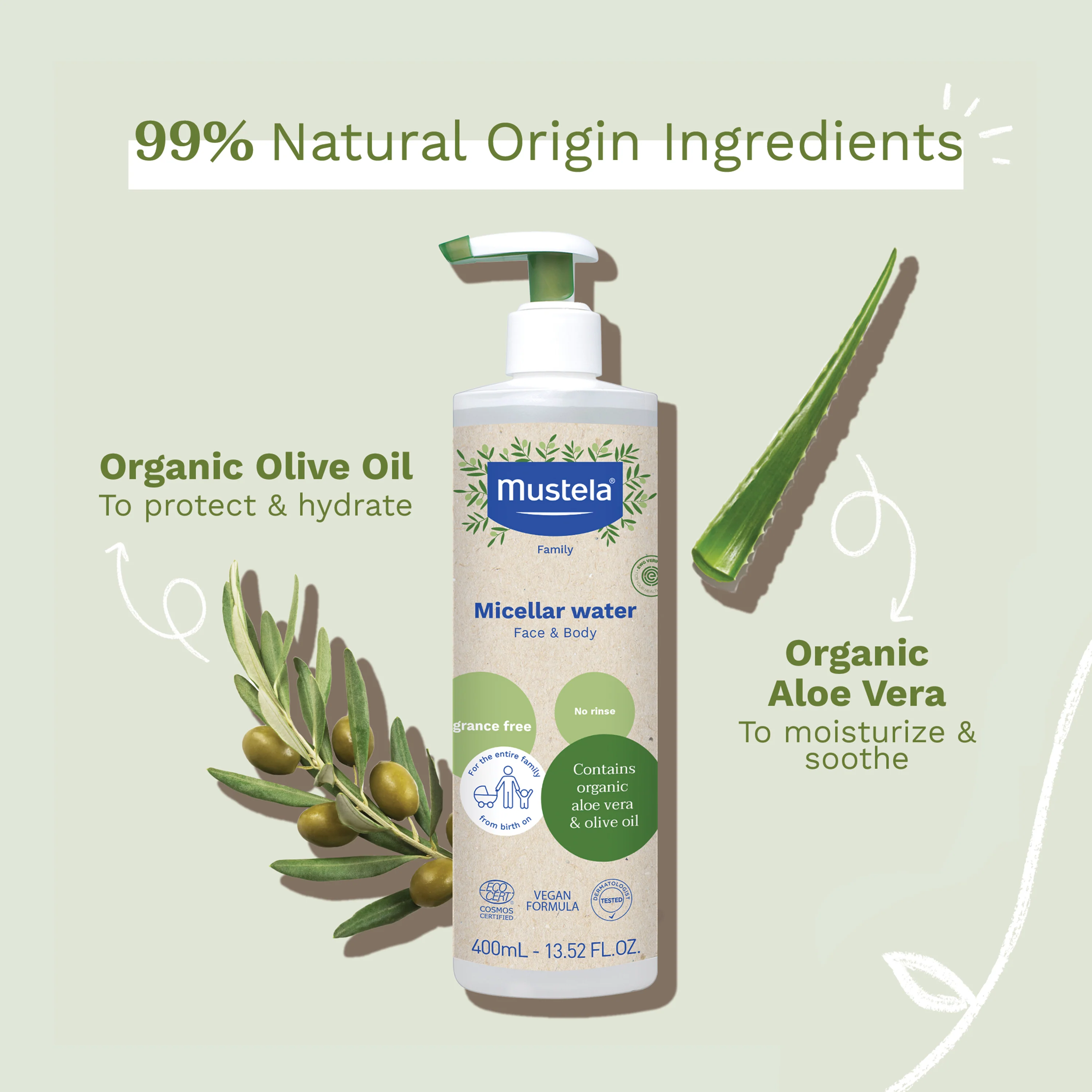 Organic Micellar Water with Olive Oil and Aloe - Image 5