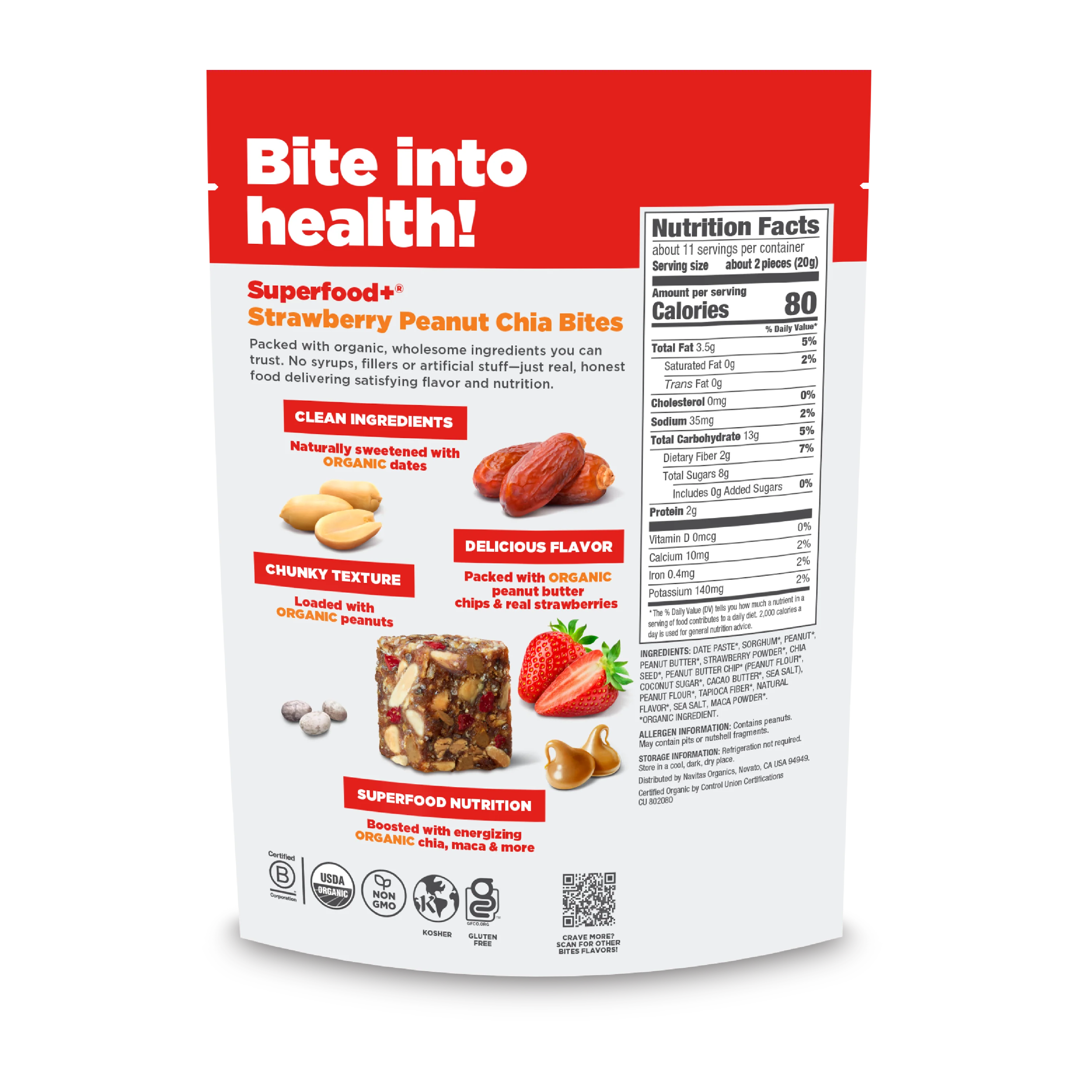 Superfood+ Strawberry Peanut Chia BITES - Image 2