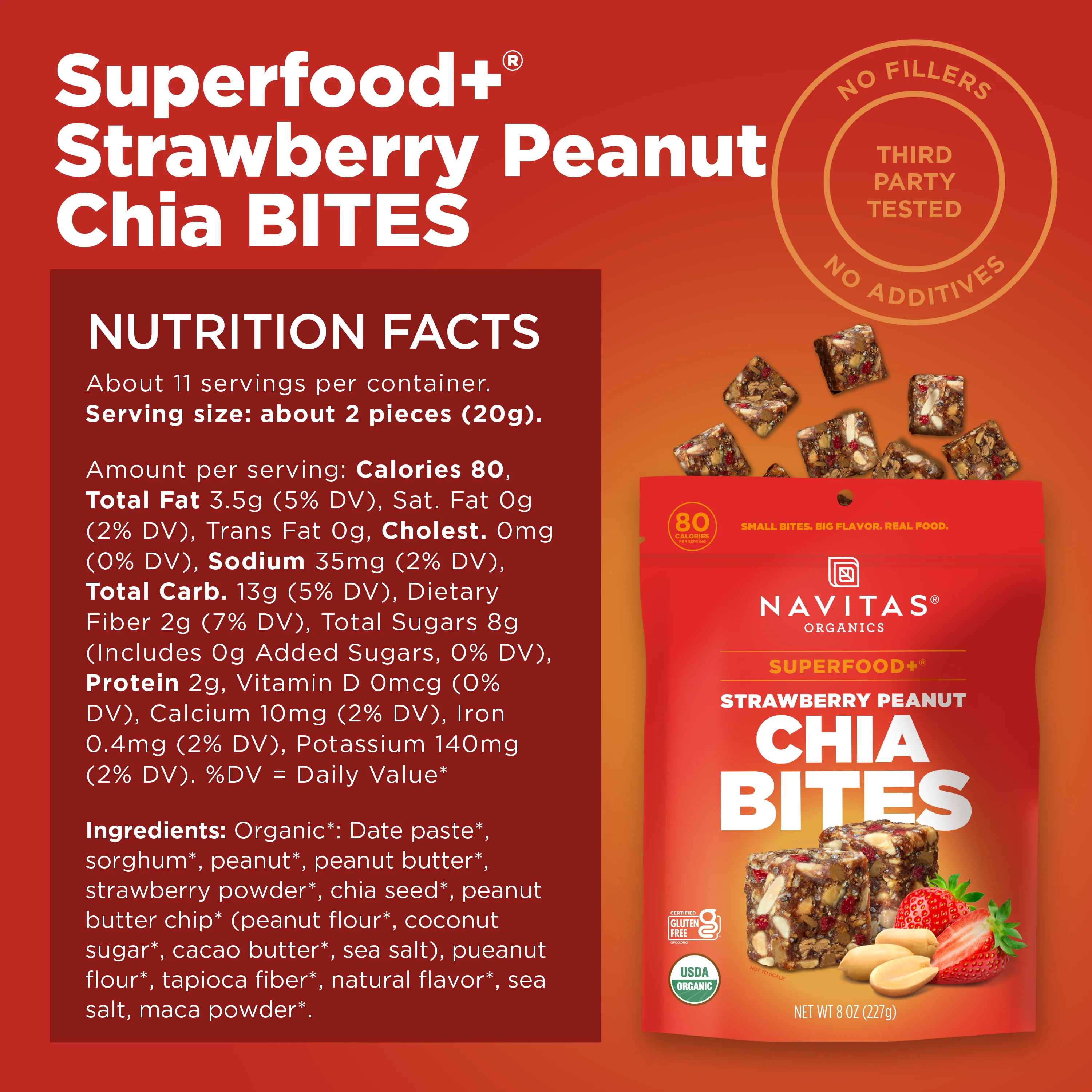 Superfood+ Strawberry Peanut Chia BITES - Image 4
