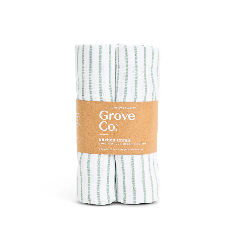Organic Cotton Striped Kitchen Towels - Image 6