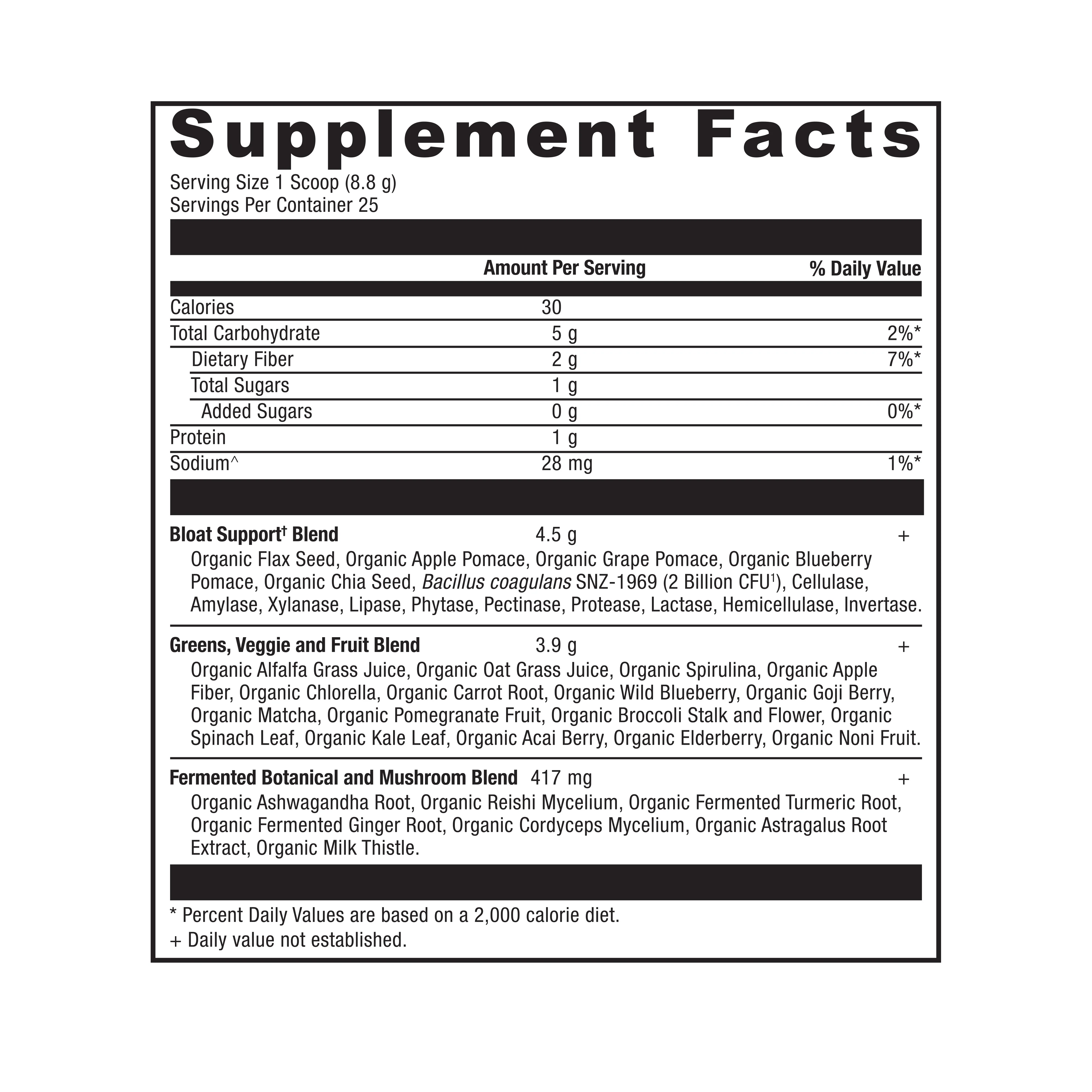 Organic Super Greens Powder - Bloat Relief - Image 2