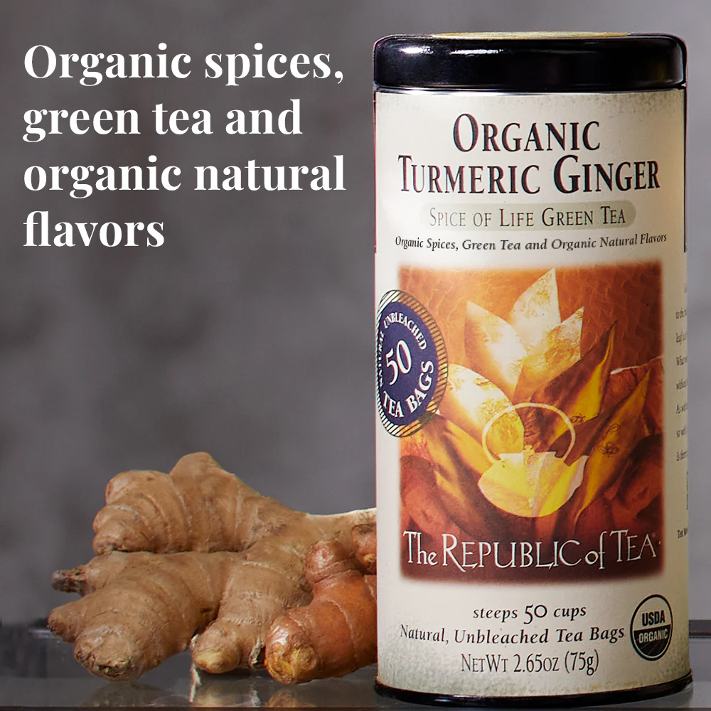 Organic Turmeric Ginger Green Tea - Image 2