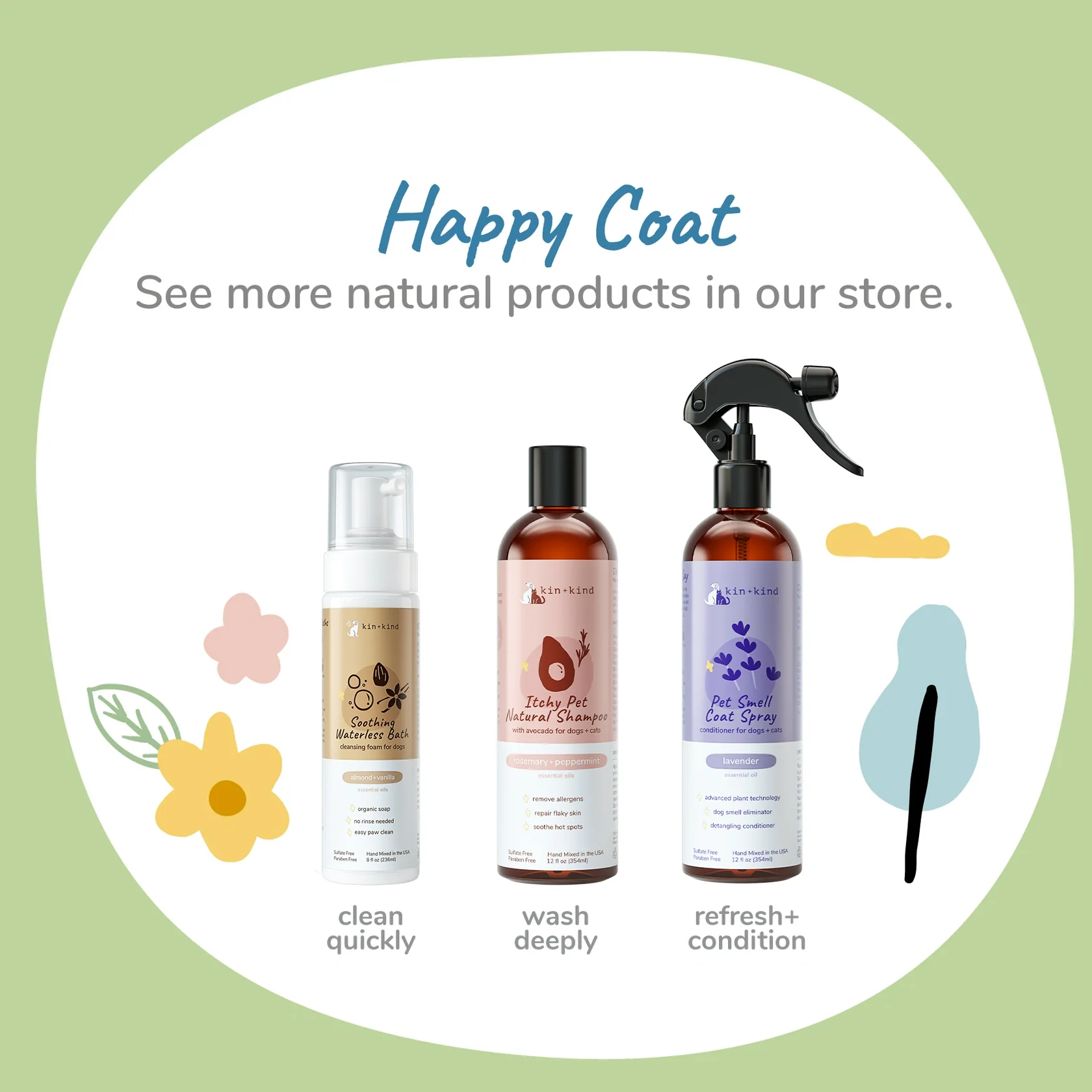 Calming Lavender Waterless Bath for Cats & Dogs - Image 3