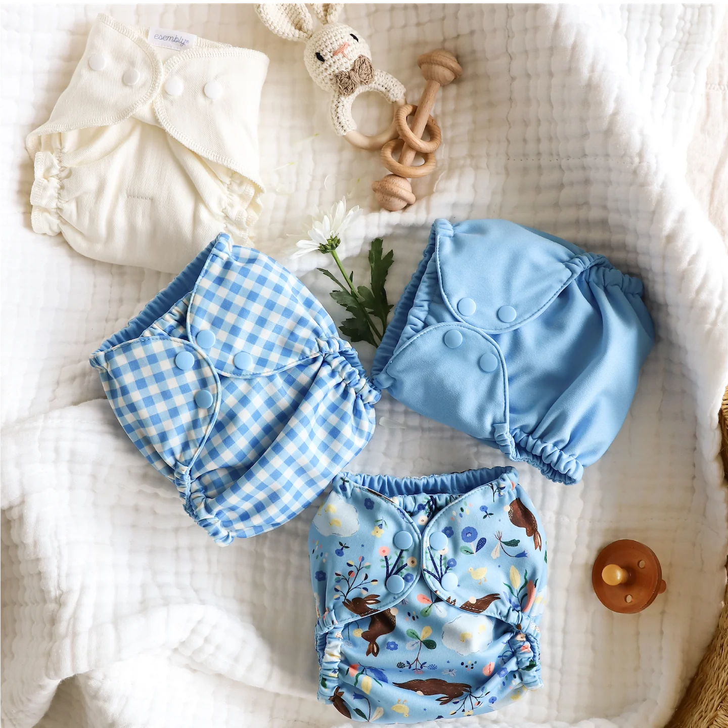 Outer Diaper Cover + Swim Diaper, Size 2, 100% OEKO-TEX Certified Recycled Fabric - Image 80