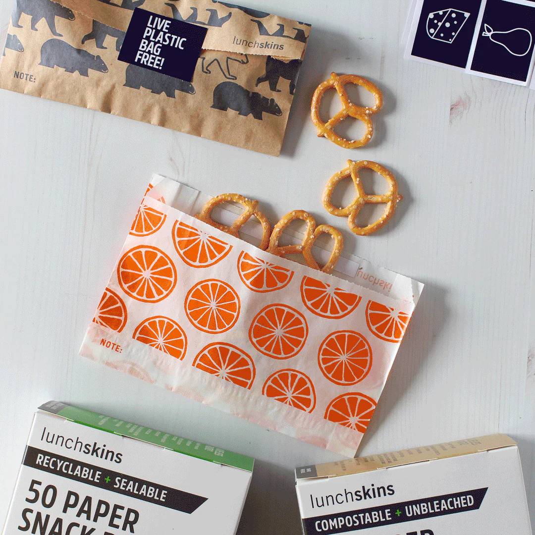 Paper Snack Bags - Orange - Image 3