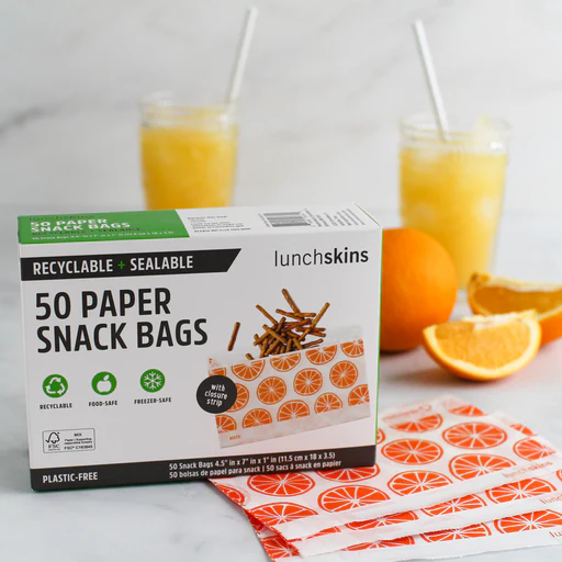 Paper Snack Bags - Orange - Image 5