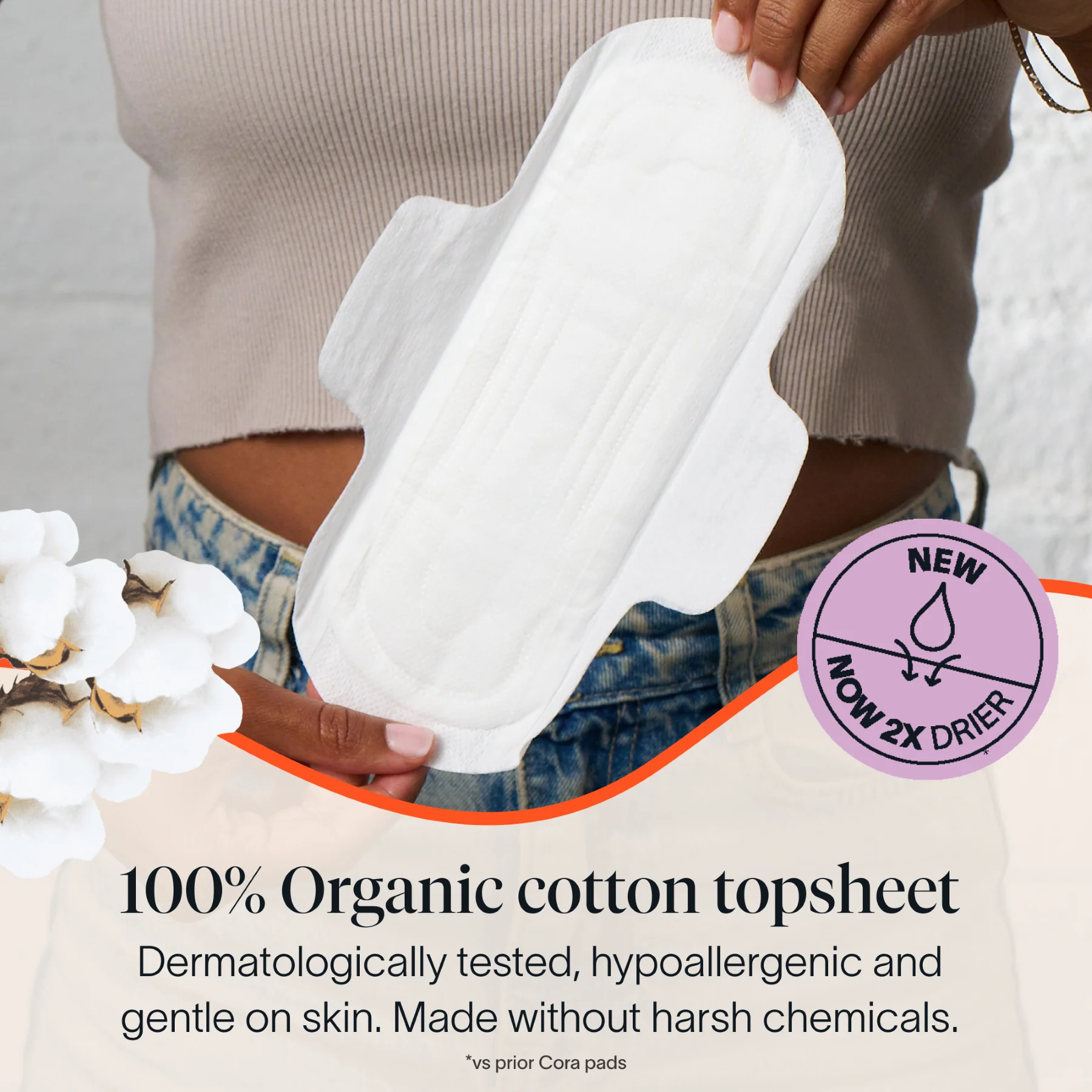 Peace-of-Mind Period Pads with Wings – 100% Organic Cotton - Image 3