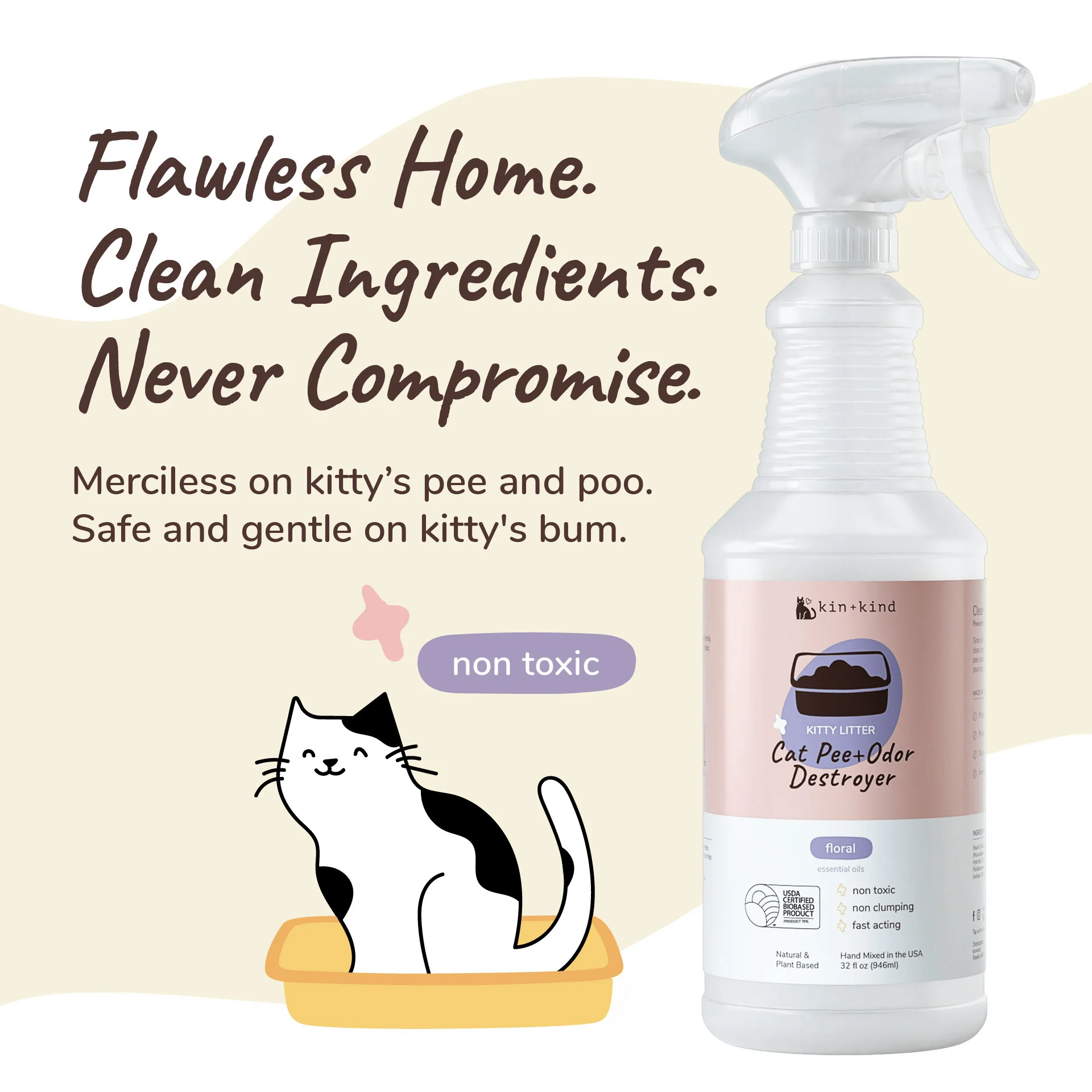 Pet Pee + Stain + Odor Remover Spray for Kitty Litter - Image 6