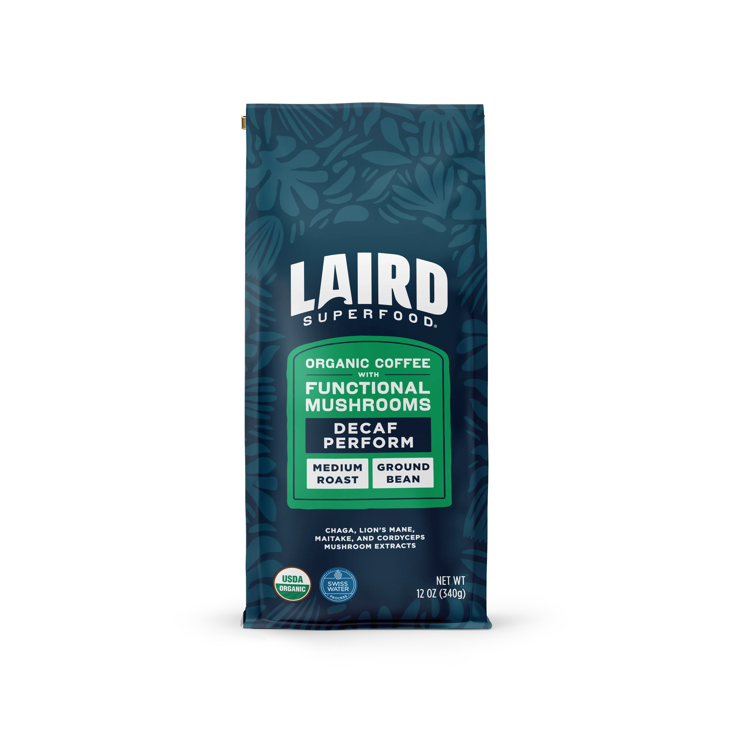 Perform Functional Mushrooms Ground DECAF Organic Coffee - Medium Roast - Image 3