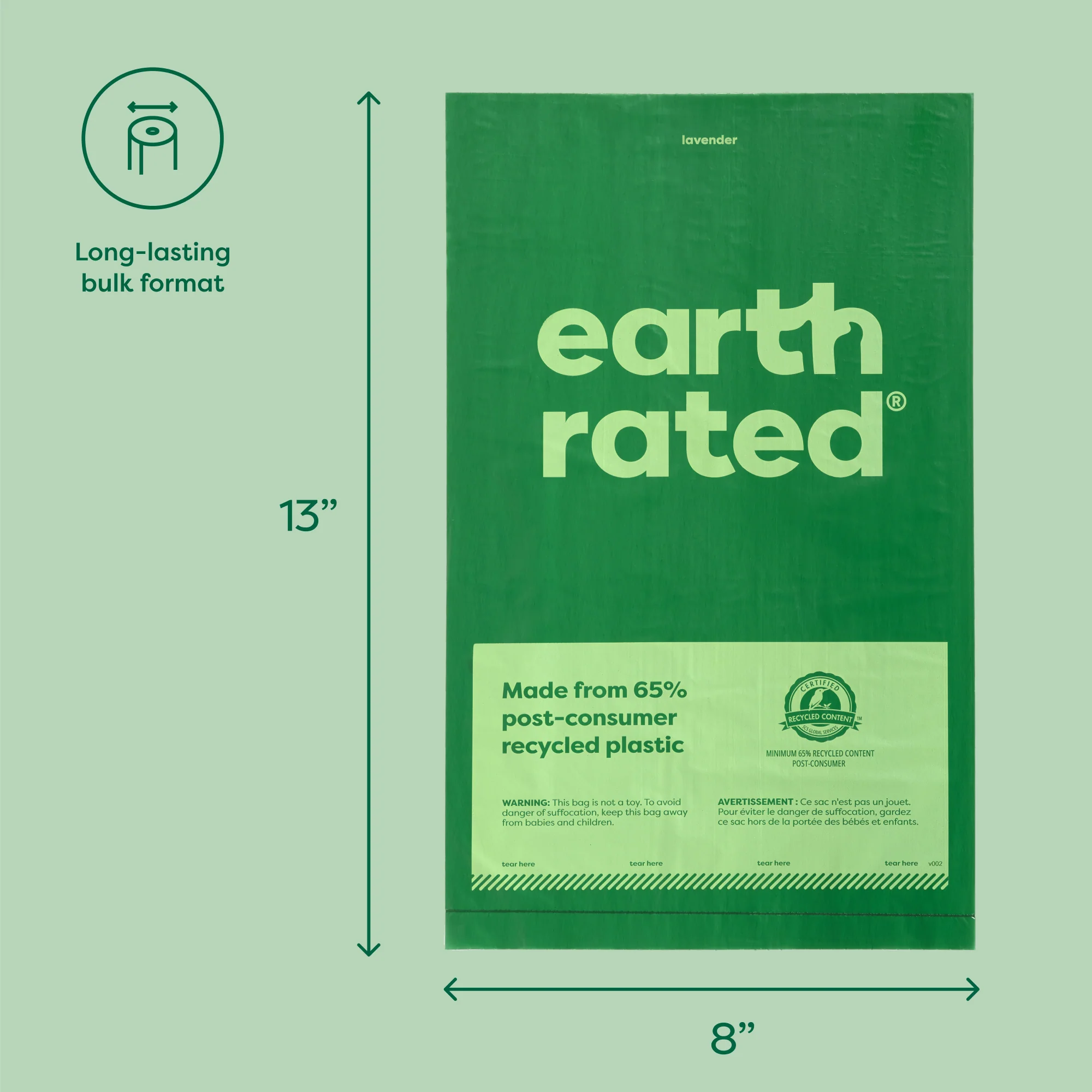Pet Waste Bags, Large Single Roll Refill - Image 9