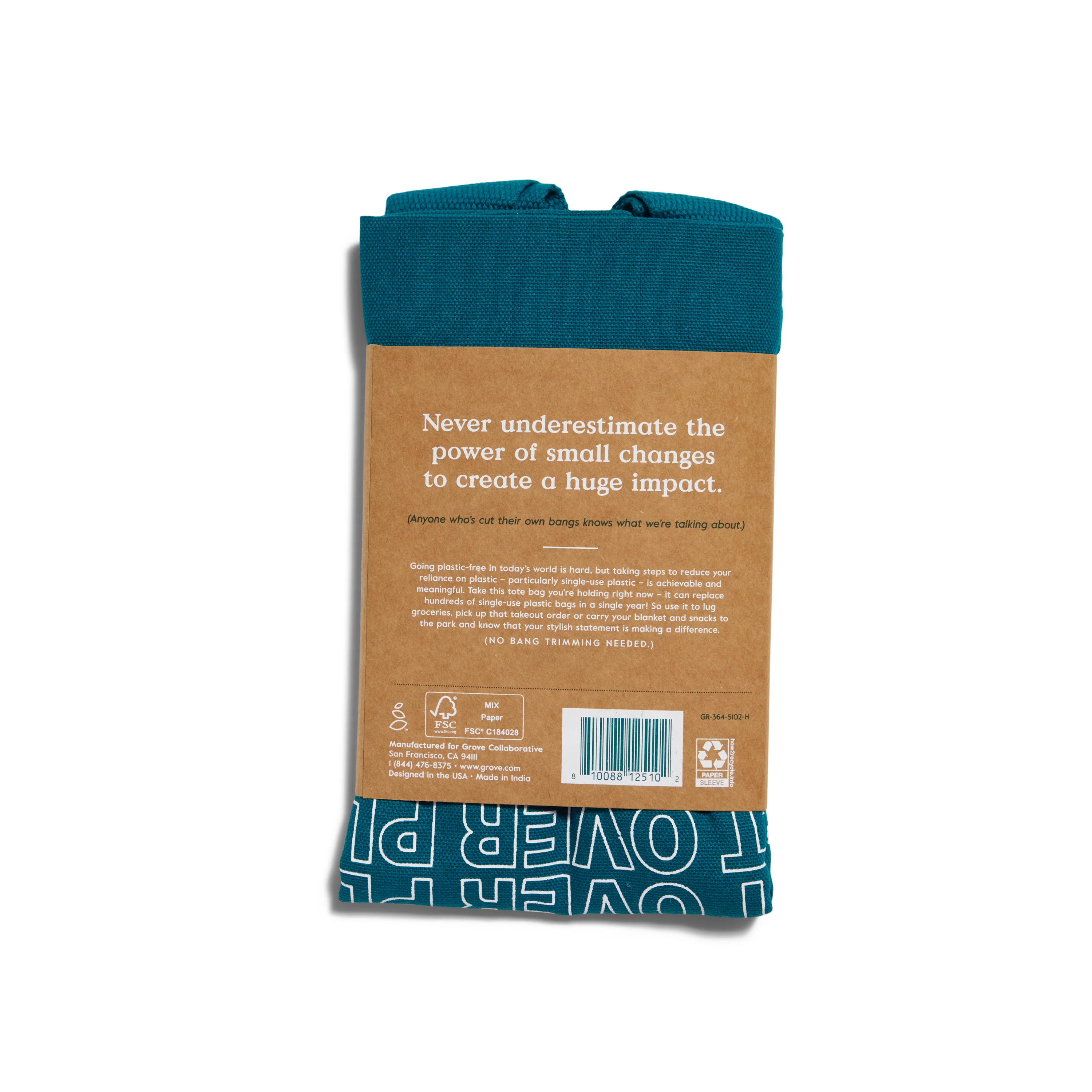 ‘Planet Over Plastic’ Reusable Tote Bag - Image 3