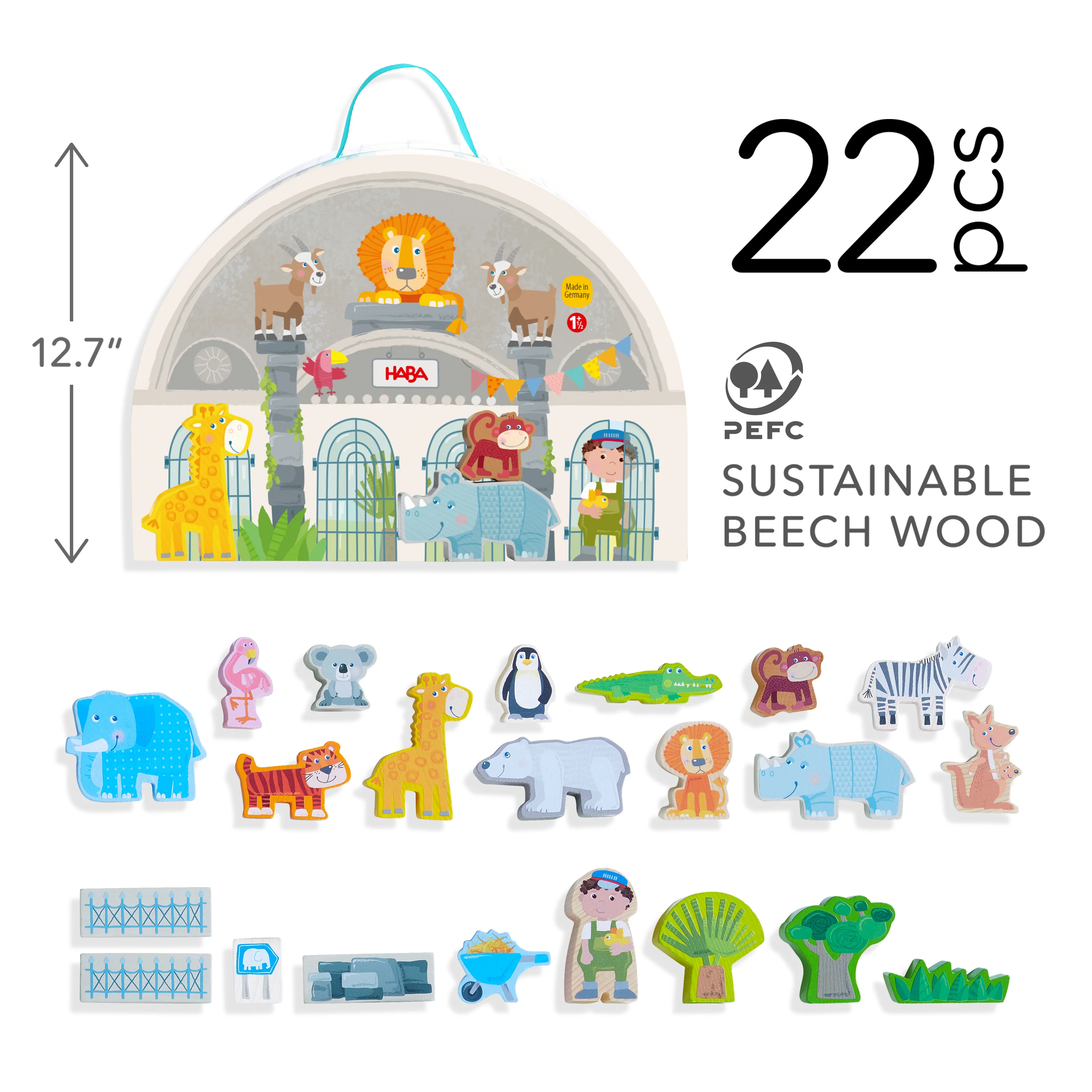 Play World at the Zoo - Sustainably Sourced Wood, 18+ Months - Image 2
