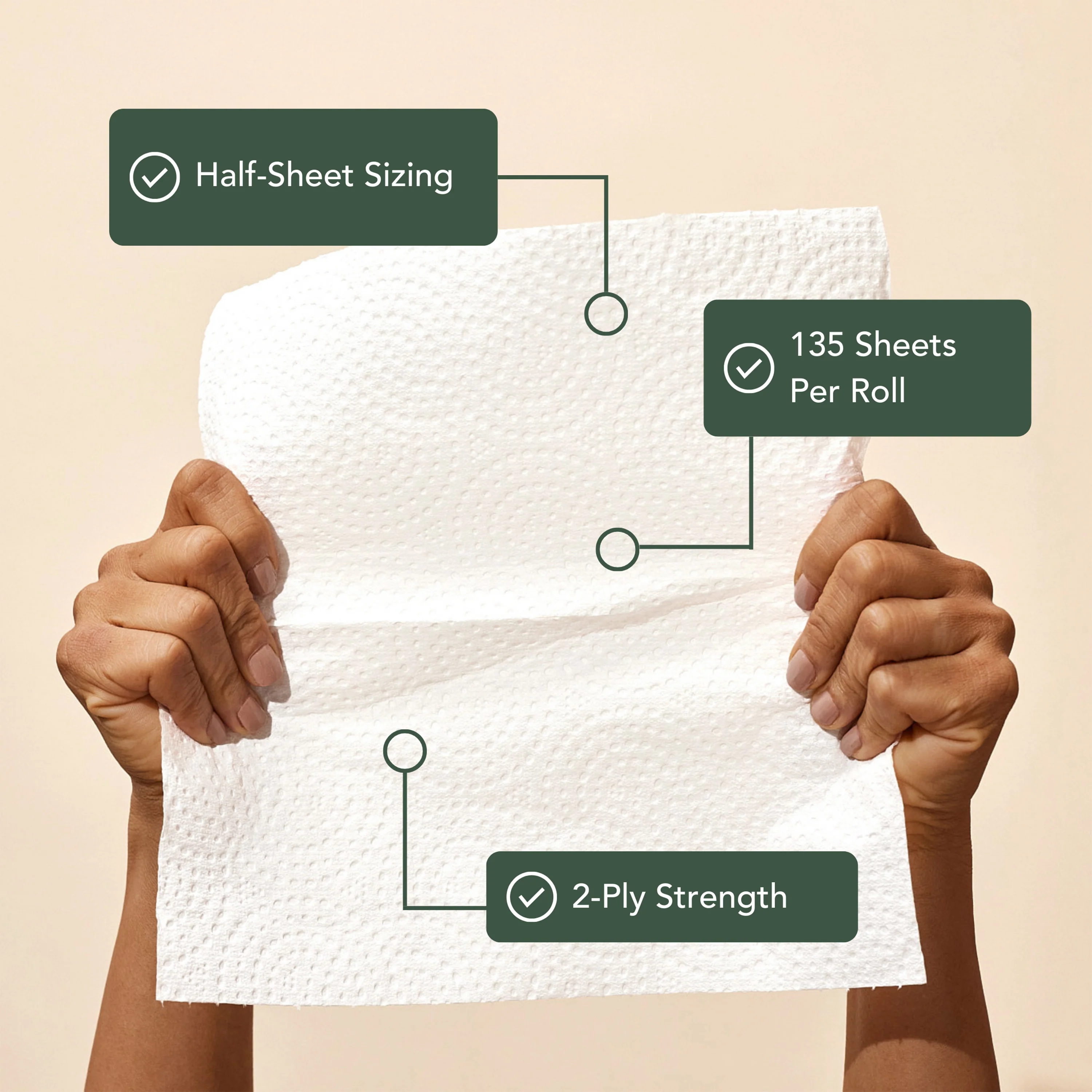 Premium Bamboo Paper Towels - 135 2-Ply sheets per roll - Image 8