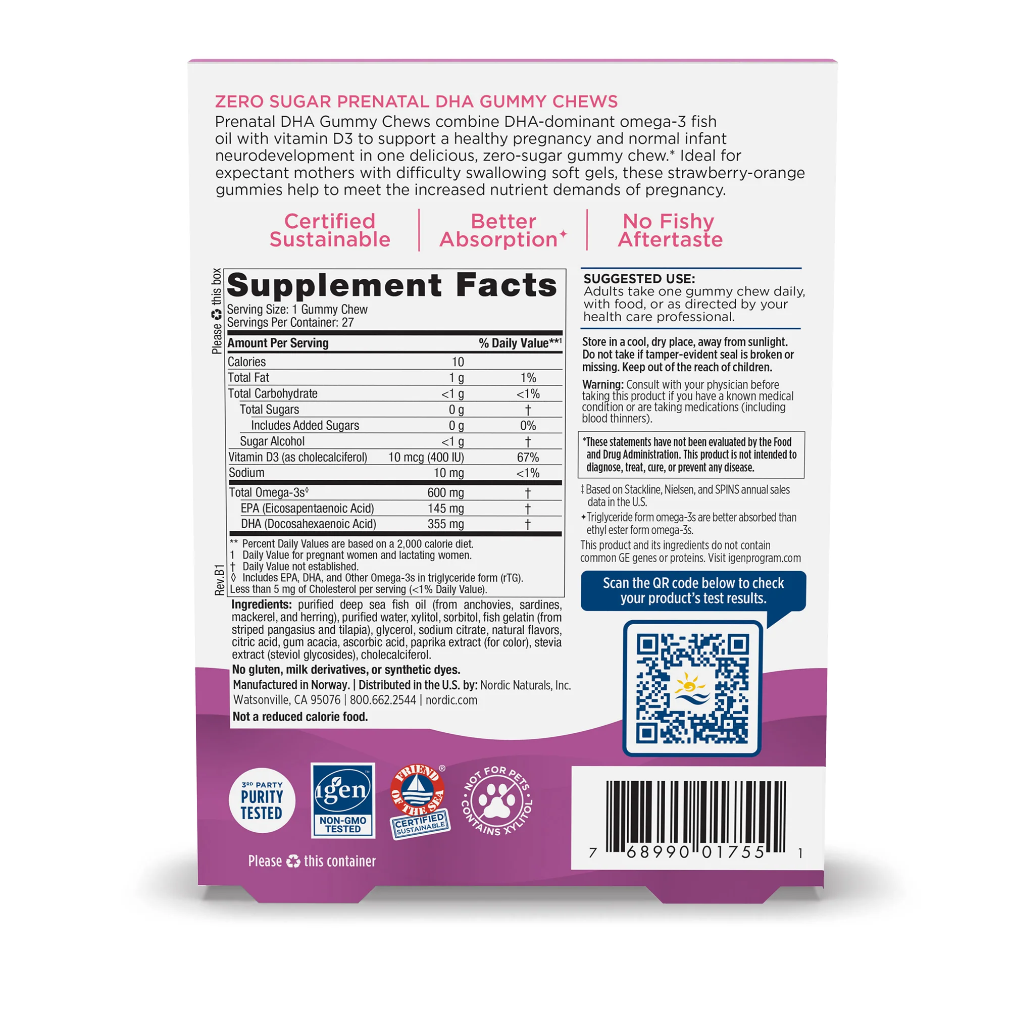 Prenatal DHA Gummy Chews - Image 2