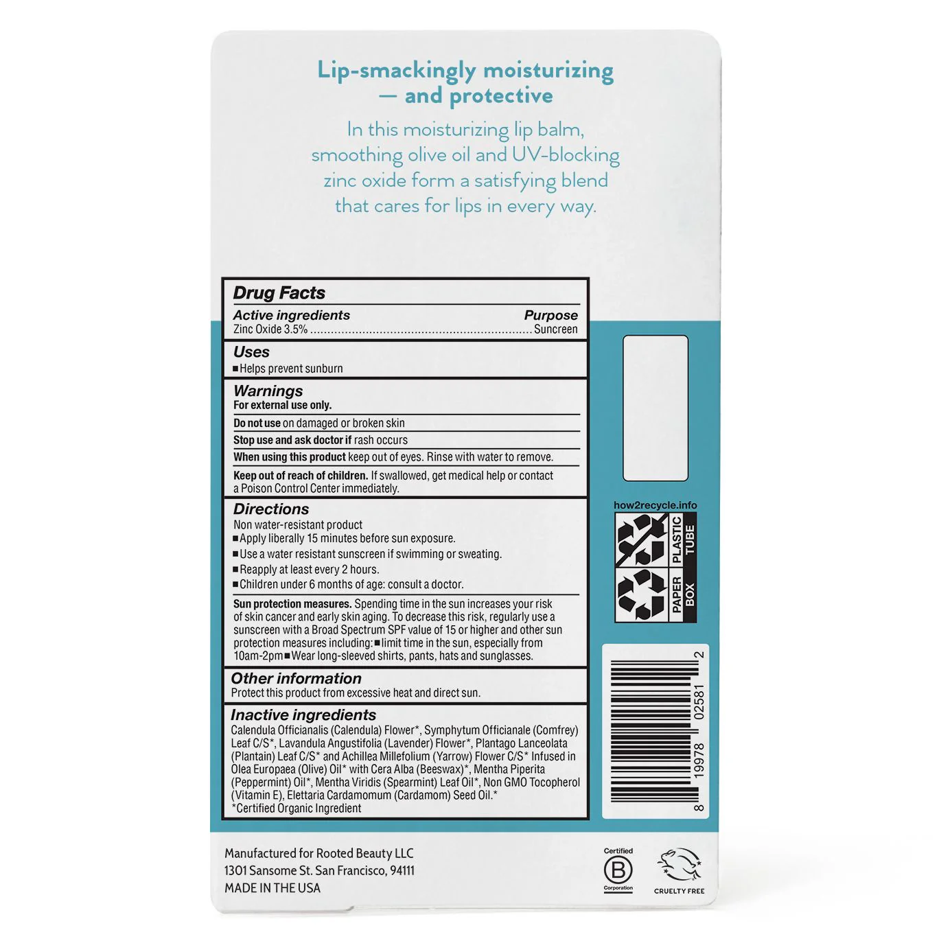 Protective Lip Balm with SPF 15 - Mint Flavor - Image 3