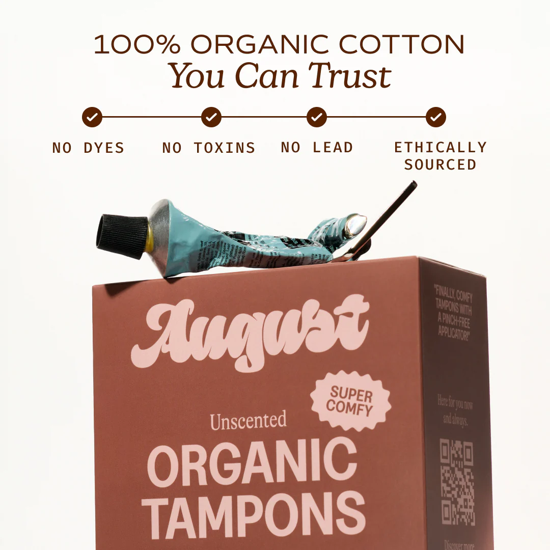 Tampons with Applicator – 100% Organic Cotton, Unscented - Image 13