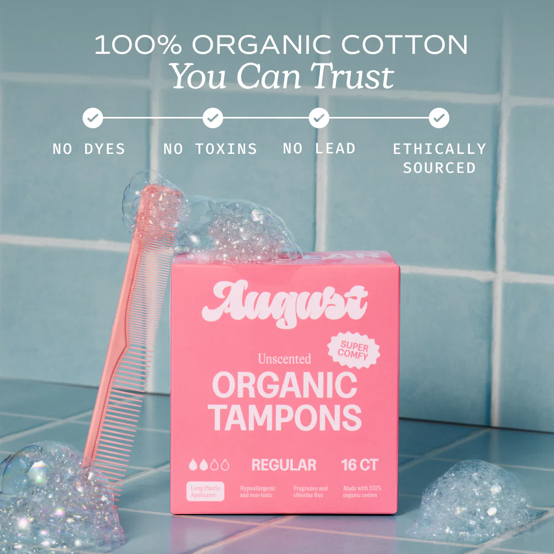 Tampons with Applicator – 100% Organic Cotton, Unscented - Image 7