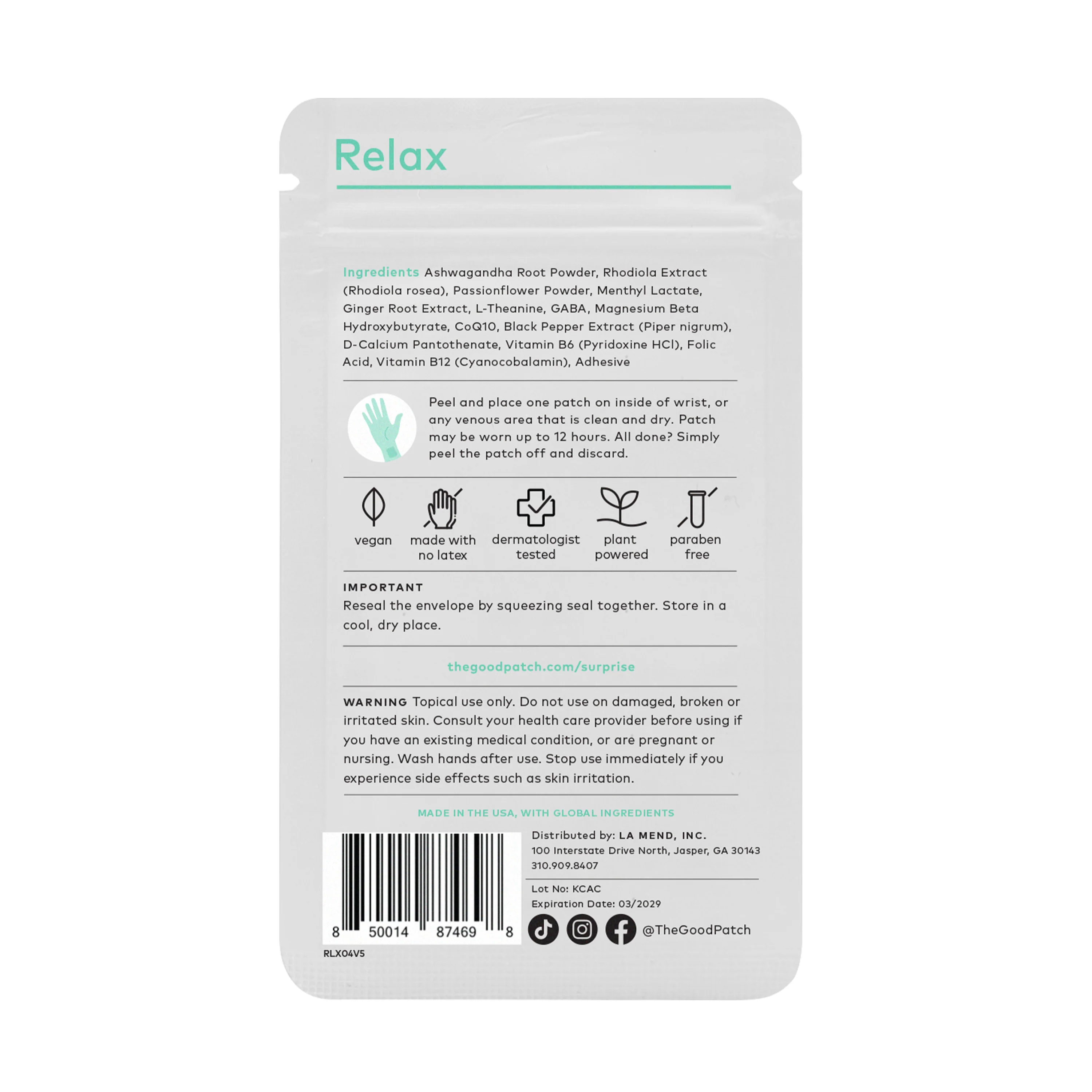 Relax Plant Patch - Image 2