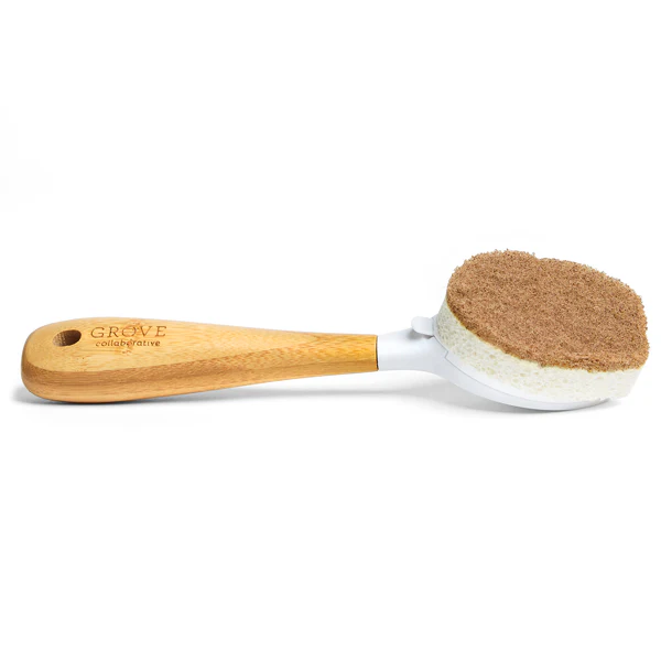 Replaceable Head Walnut Scrubber Dish Brush - Image 2