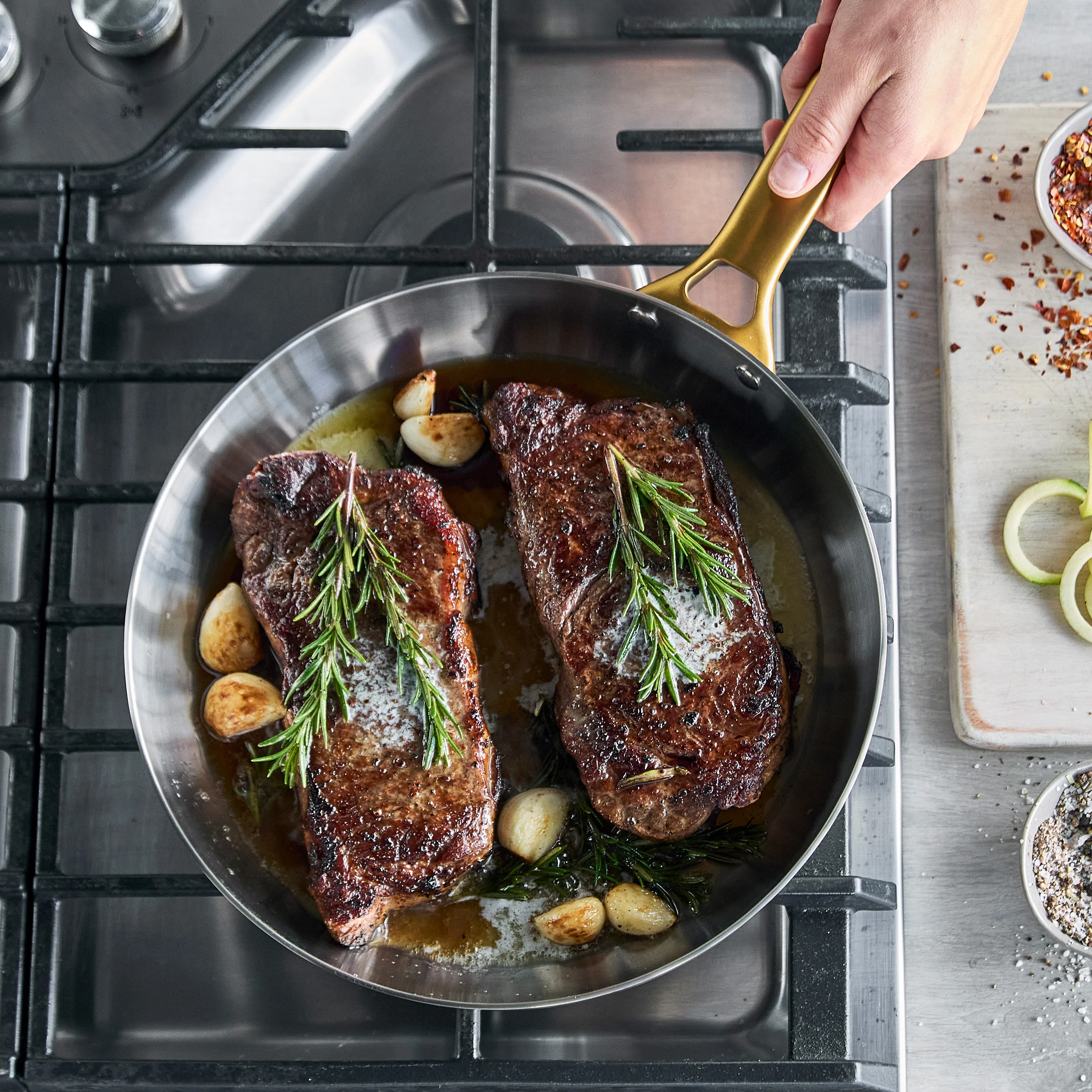 Reserve Stainless Steel Open Fry Pan Set - Image 4