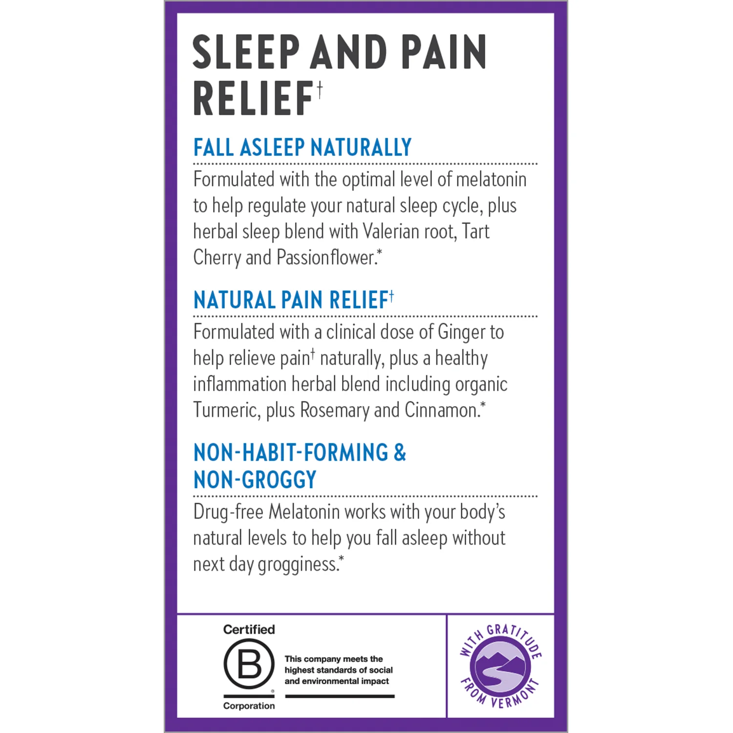 Restful Sleep and Pain Relief, Melatonin & Ginger Sleep Supplement - Image 4