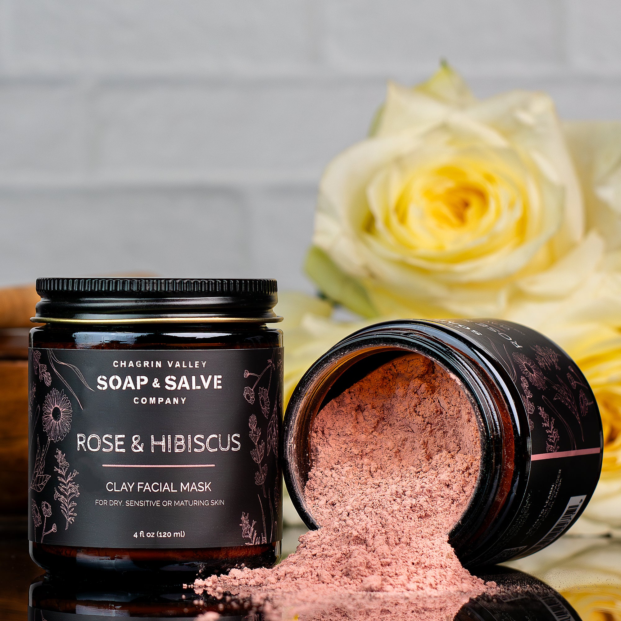Rose & Hibiscus Clay Face Mask - Image 7