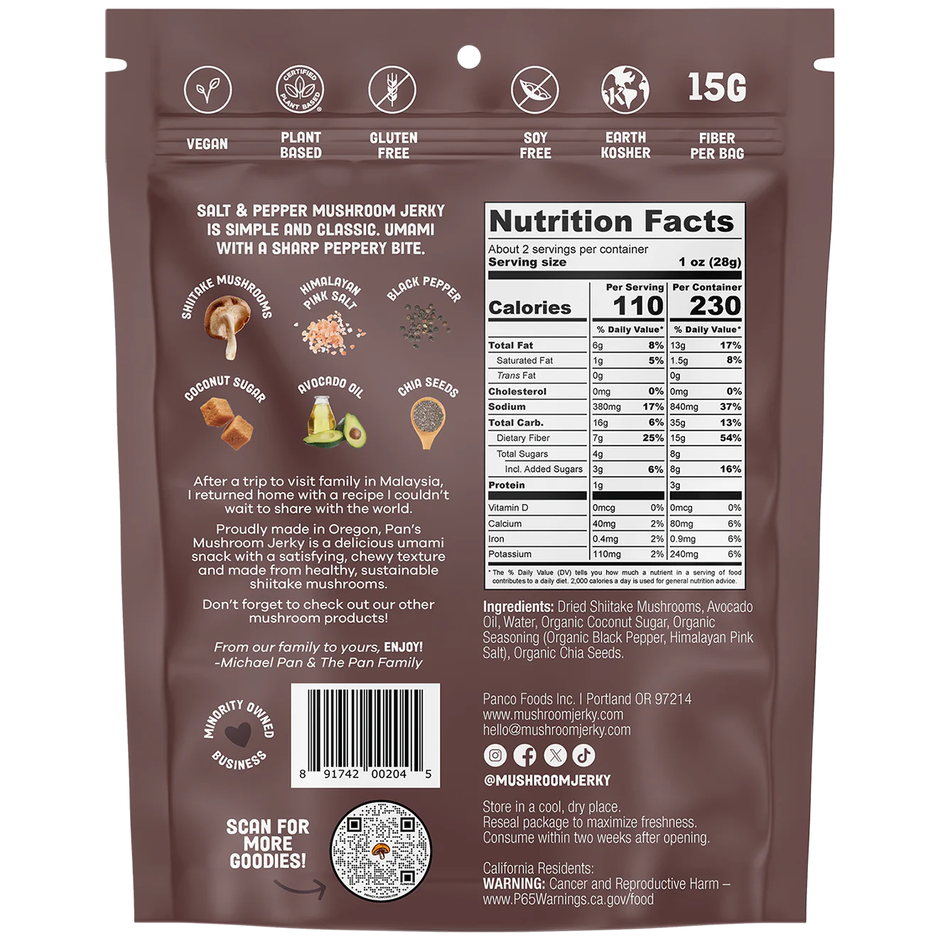 Salt & Pepper Mushroom Jerky - Image 2