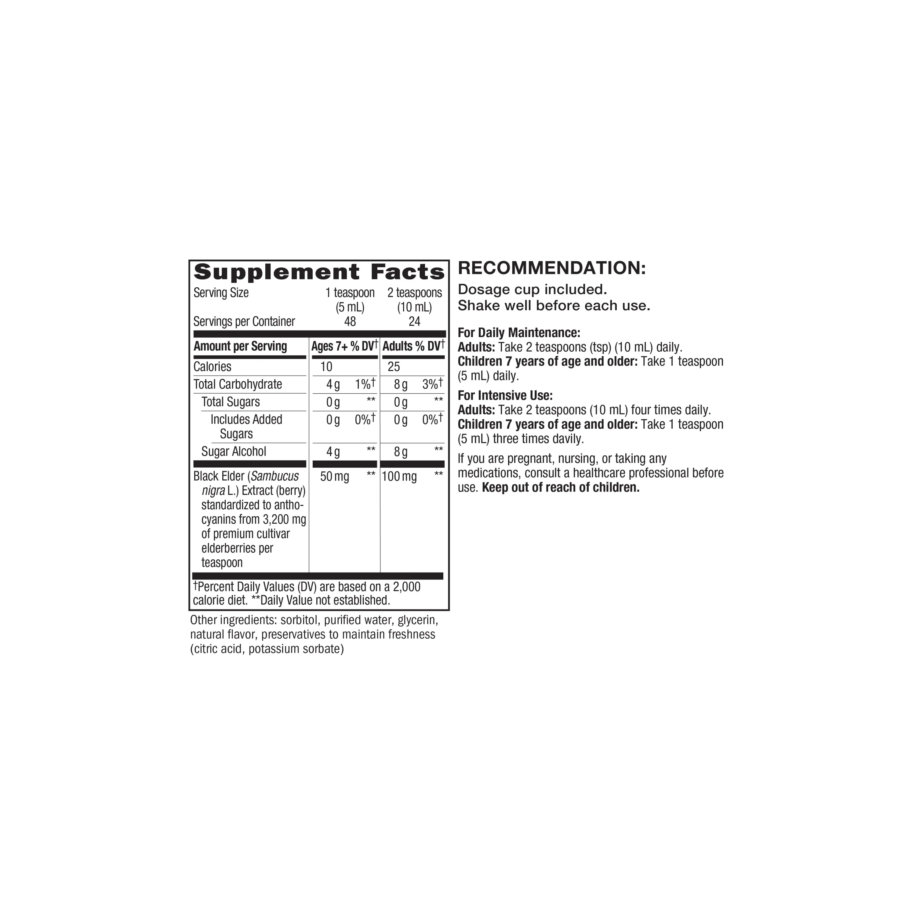 Sambucus Zero Sugar Traditional Immune Syrup - Image 2