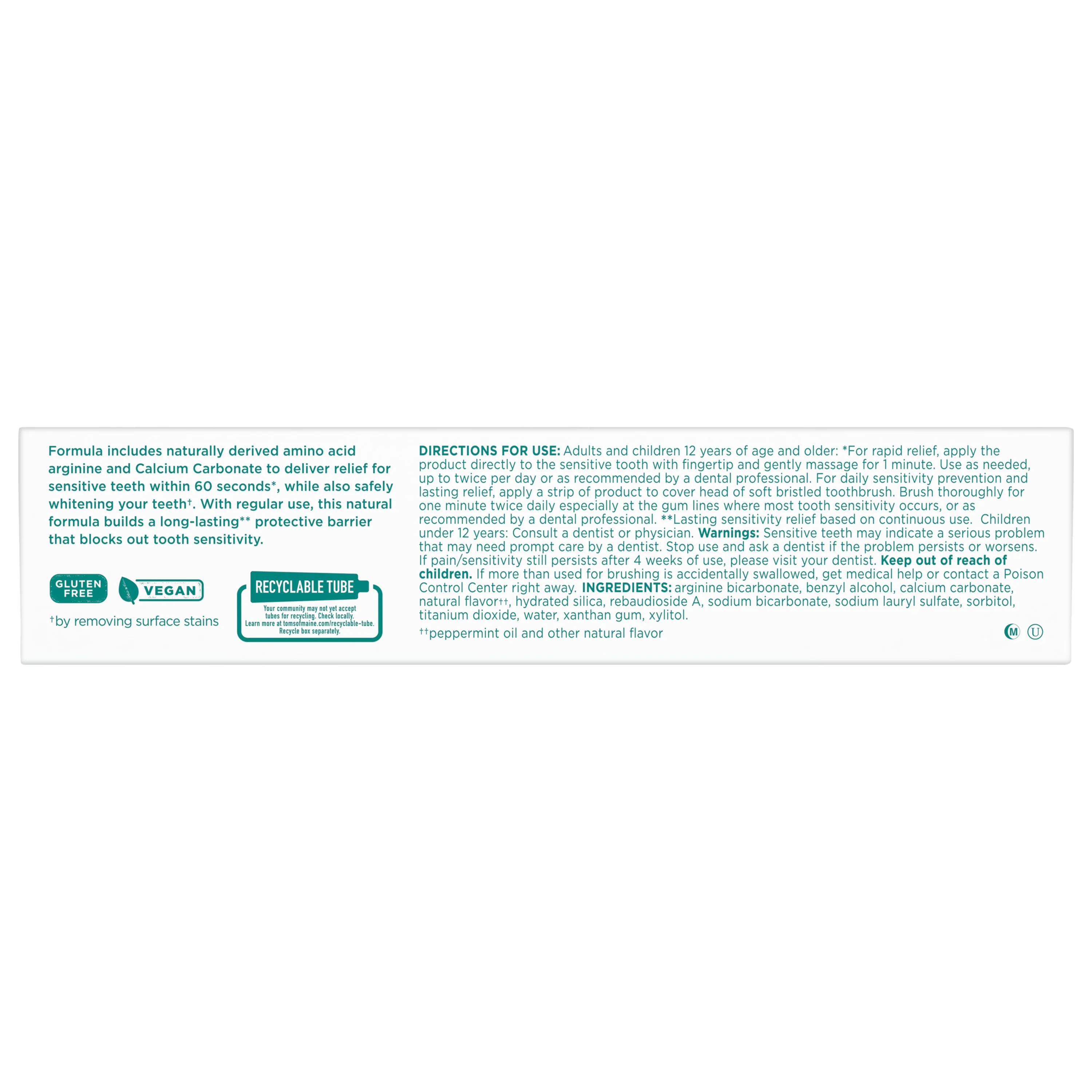 Sensitive + Whitening Fluoride Free Toothpaste - Image 2