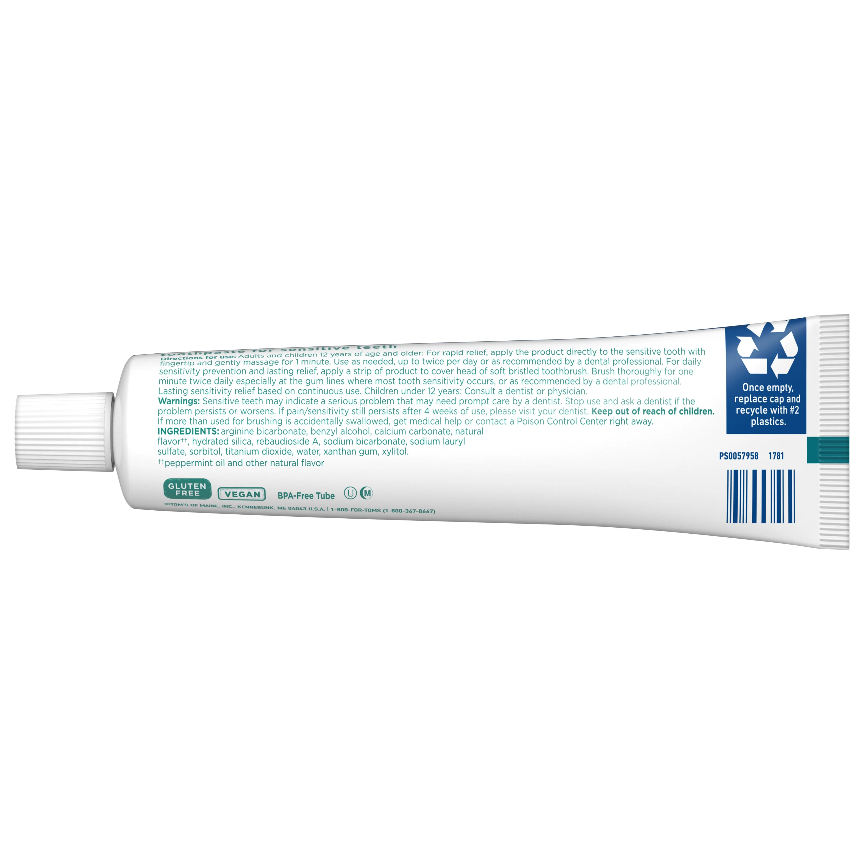 Sensitive + Whitening Fluoride Free Toothpaste - Image 3