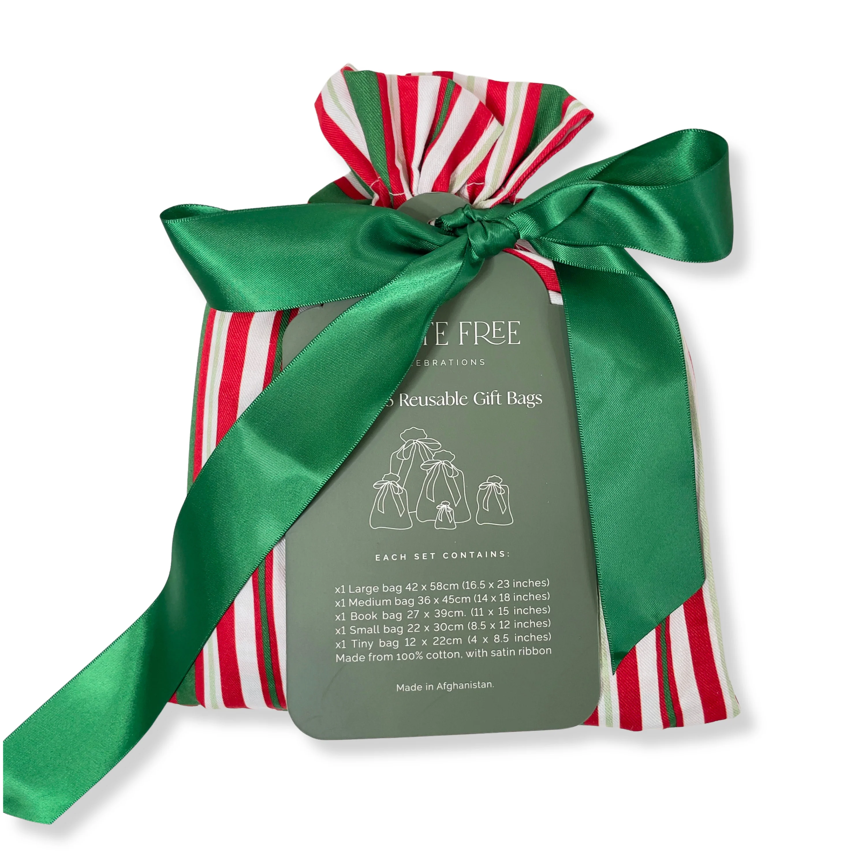 Reusable Gift Bags, Set of 5 - Image 6