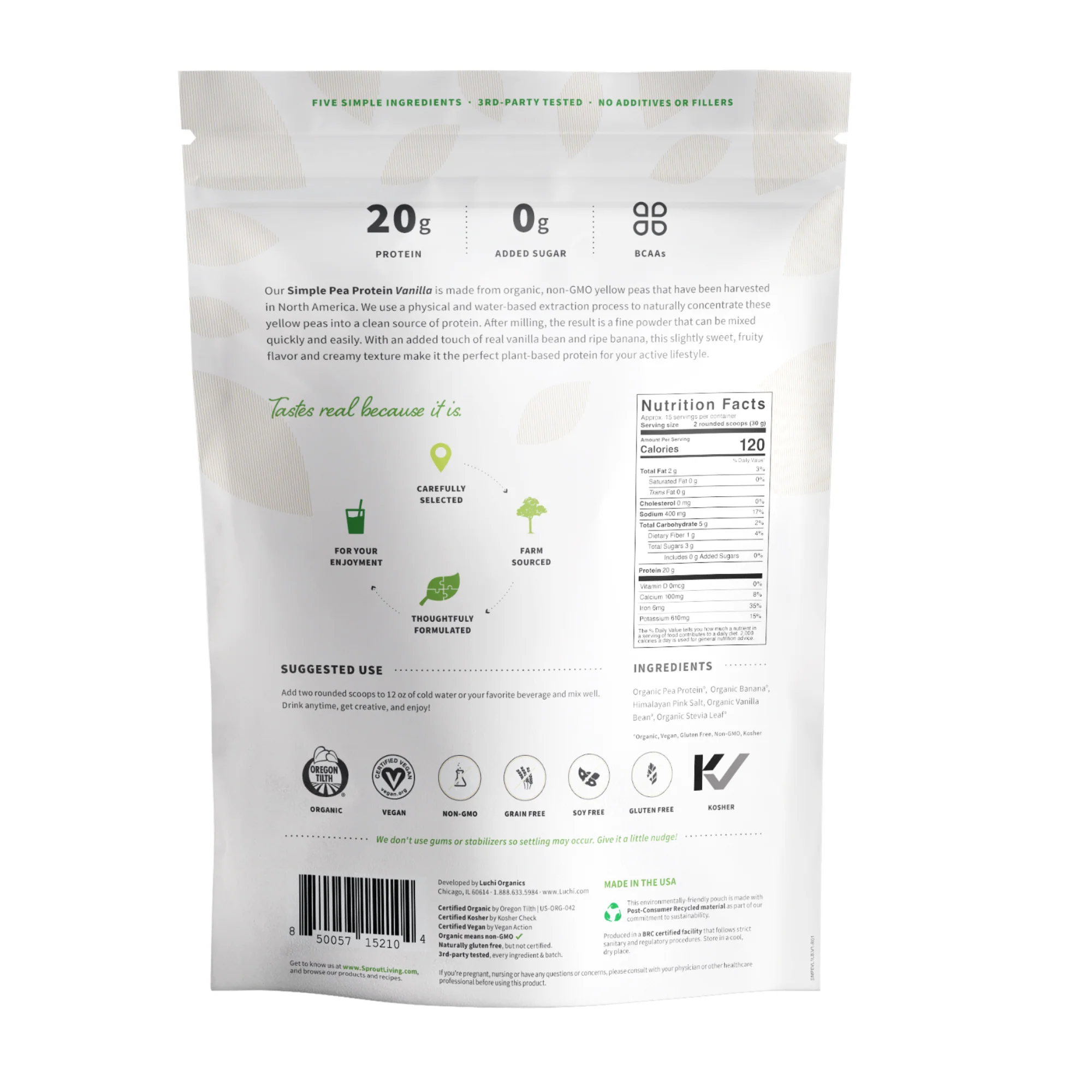 Simple Protein, Organic Pea Protein - Image 2