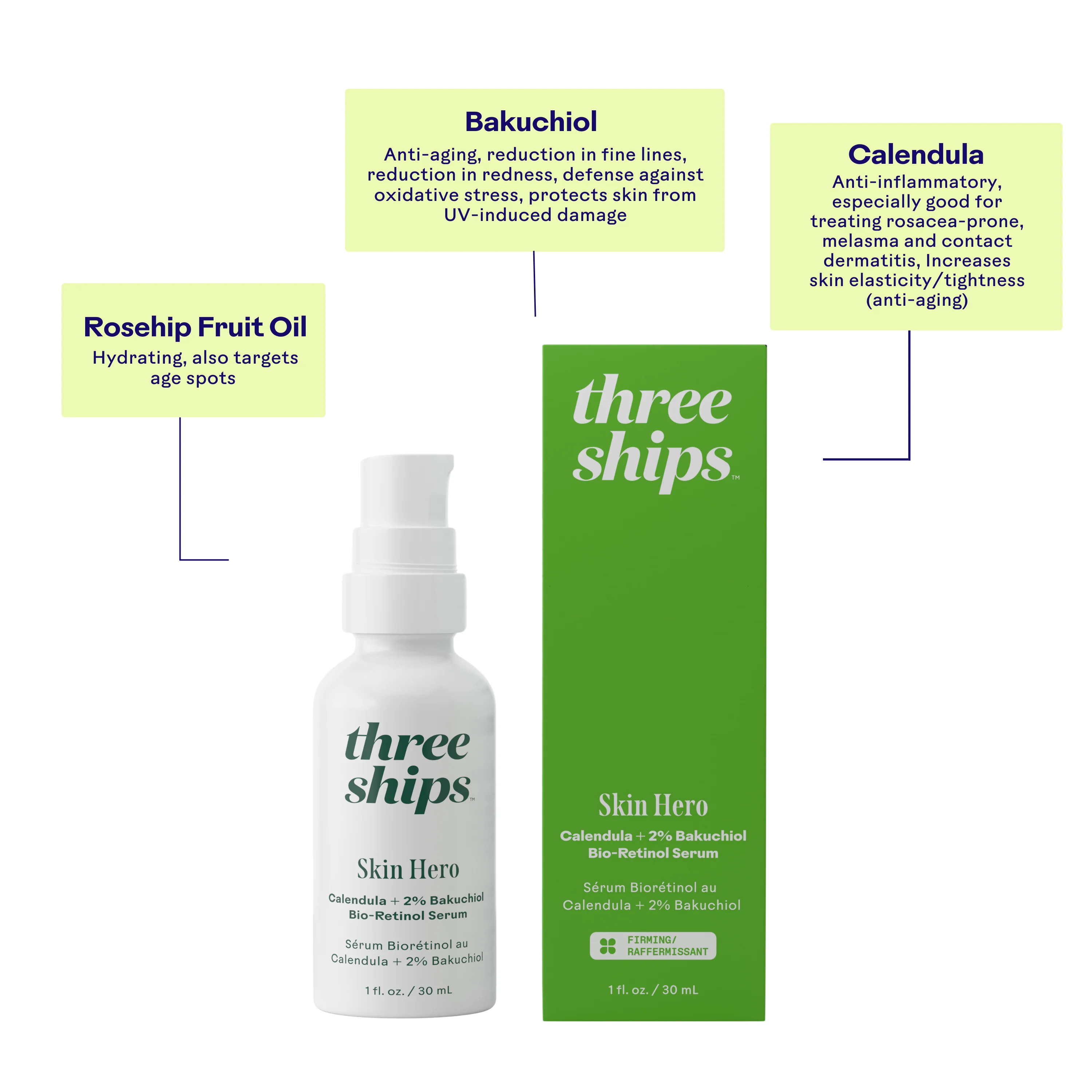 SkinHero™ Calendula + 2% Bakuchiol Bio-Retinol Serum - Image 3