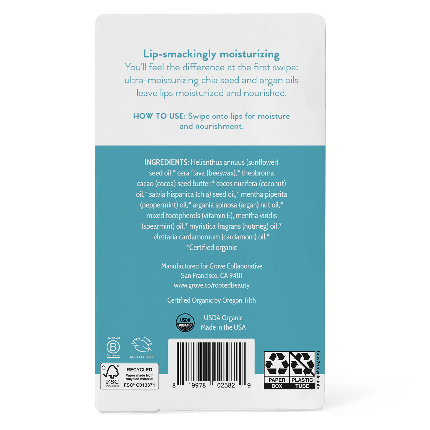Smoothing Lip Balm - 100% Organic - Mint Flavor - Image 4