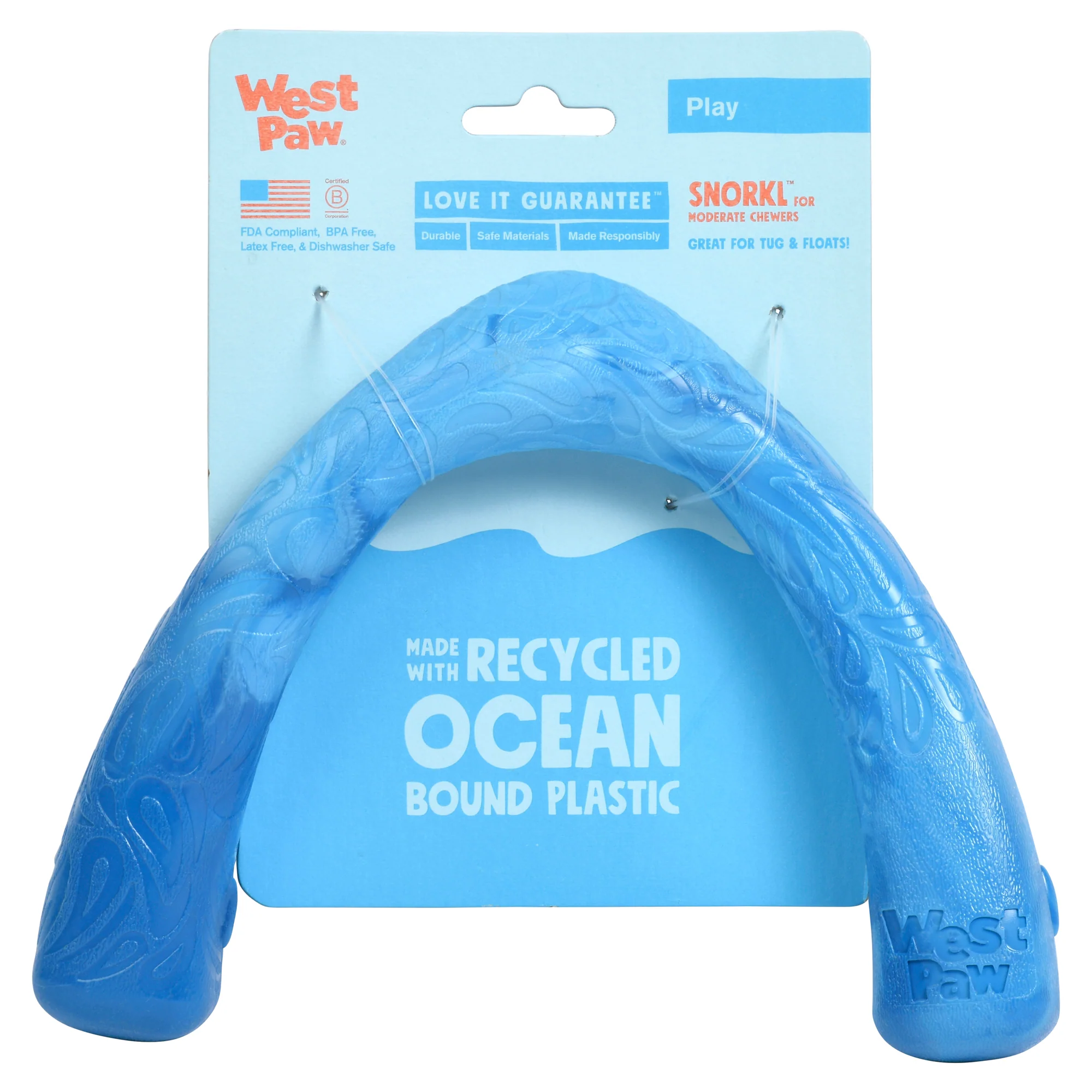 Snorkl® Interactive Tug and Fetch Dog Toy made from Ocean-Bound Recycled Plastic - Image 3