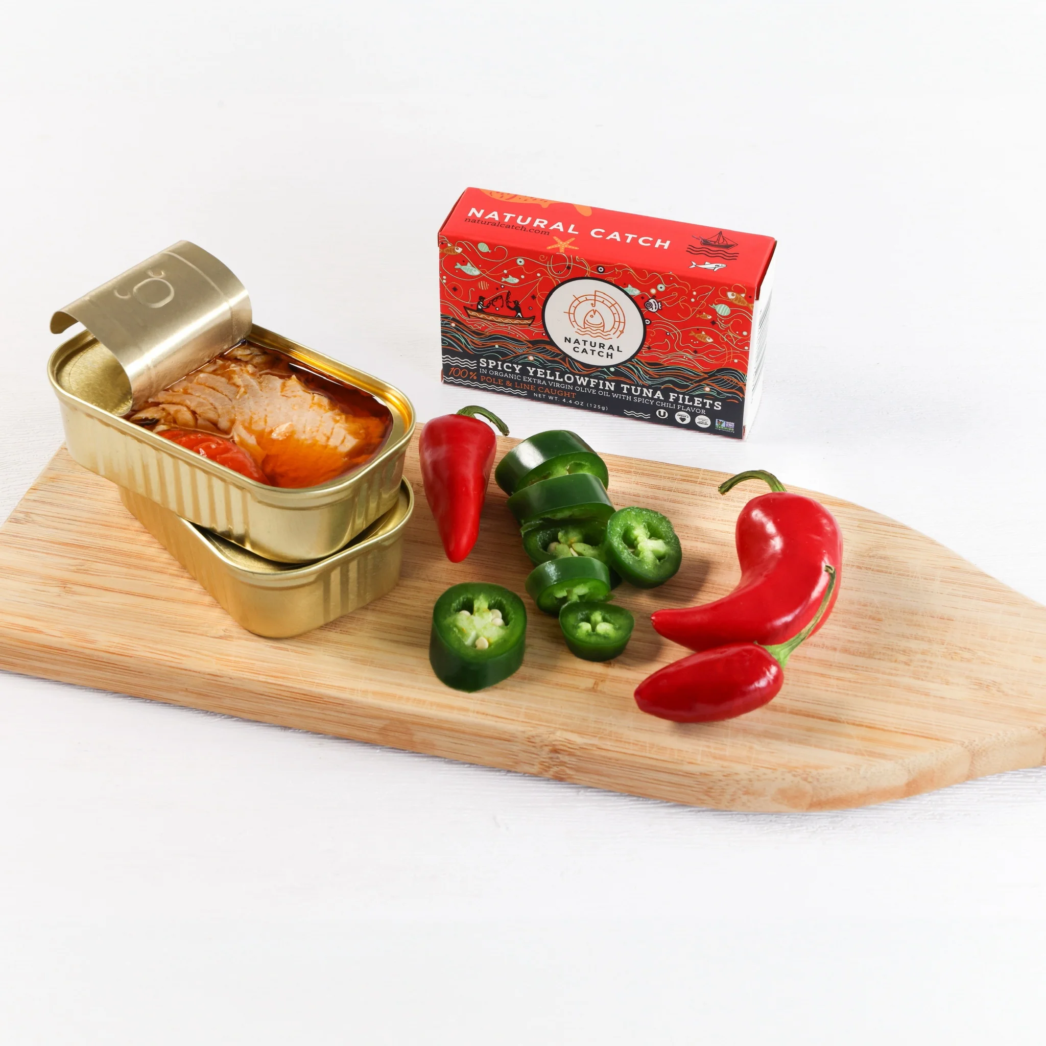 Natural Catch Tuna - Spicy Yellowfin Filets in Extra Virgin Olive Oil - Image 3