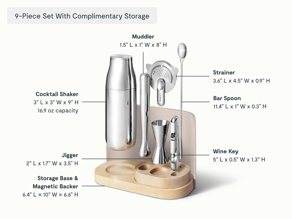 Stainless Steel Complete Bar Set - Image 8