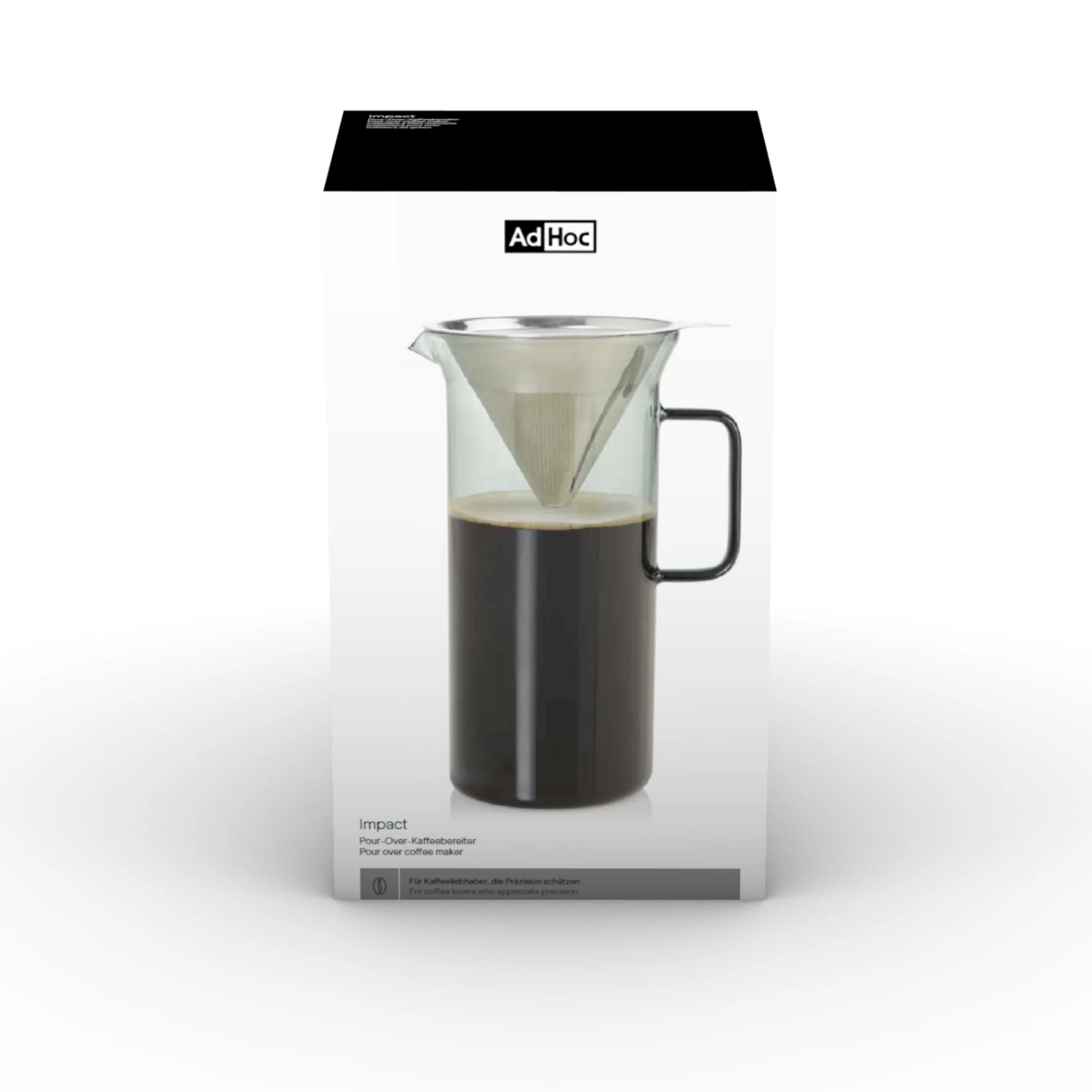 Pour Over Coffee Maker - Stainless Steel & Glass - Image 8