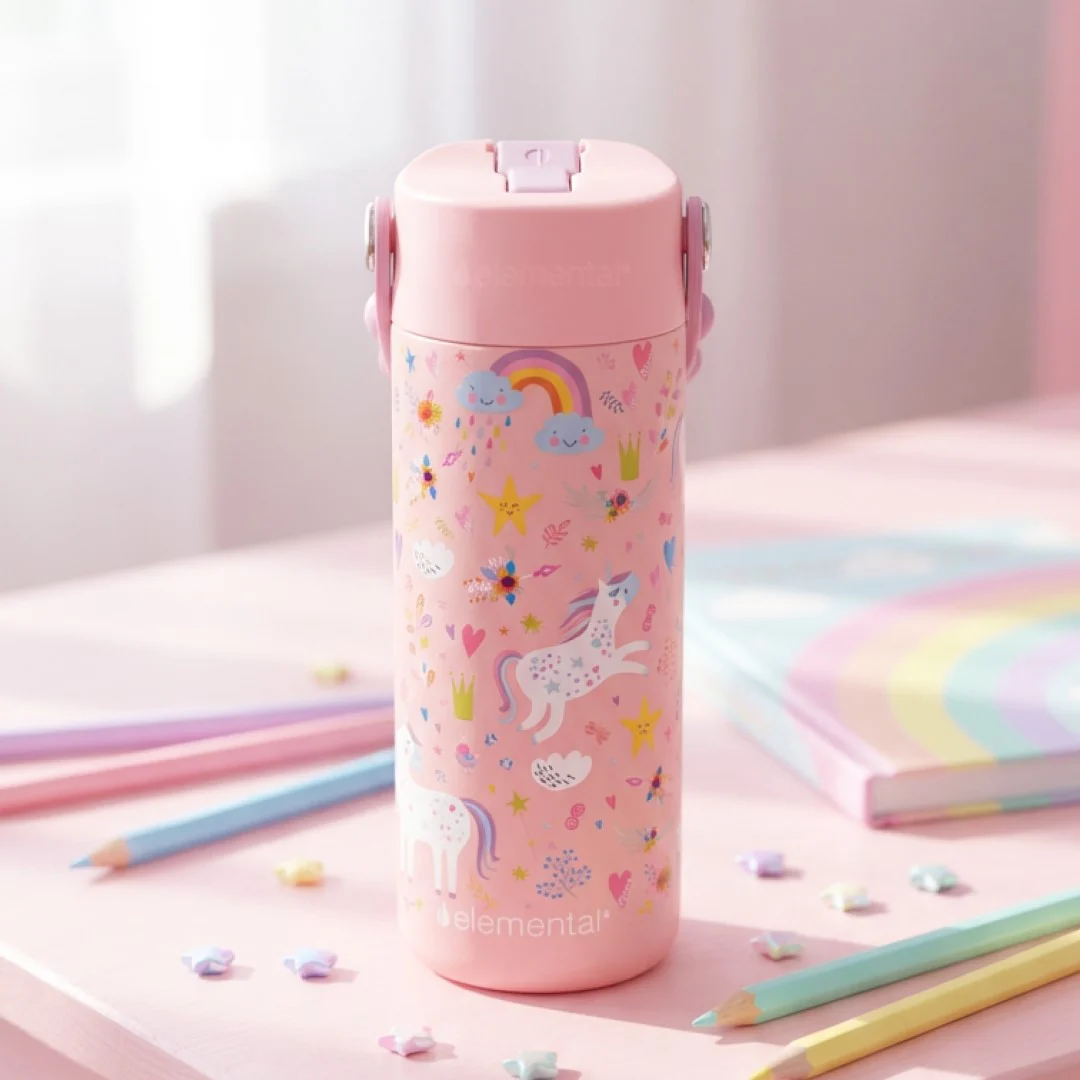Stainless Steel Kids Water Bottle, 18oz - Image 25