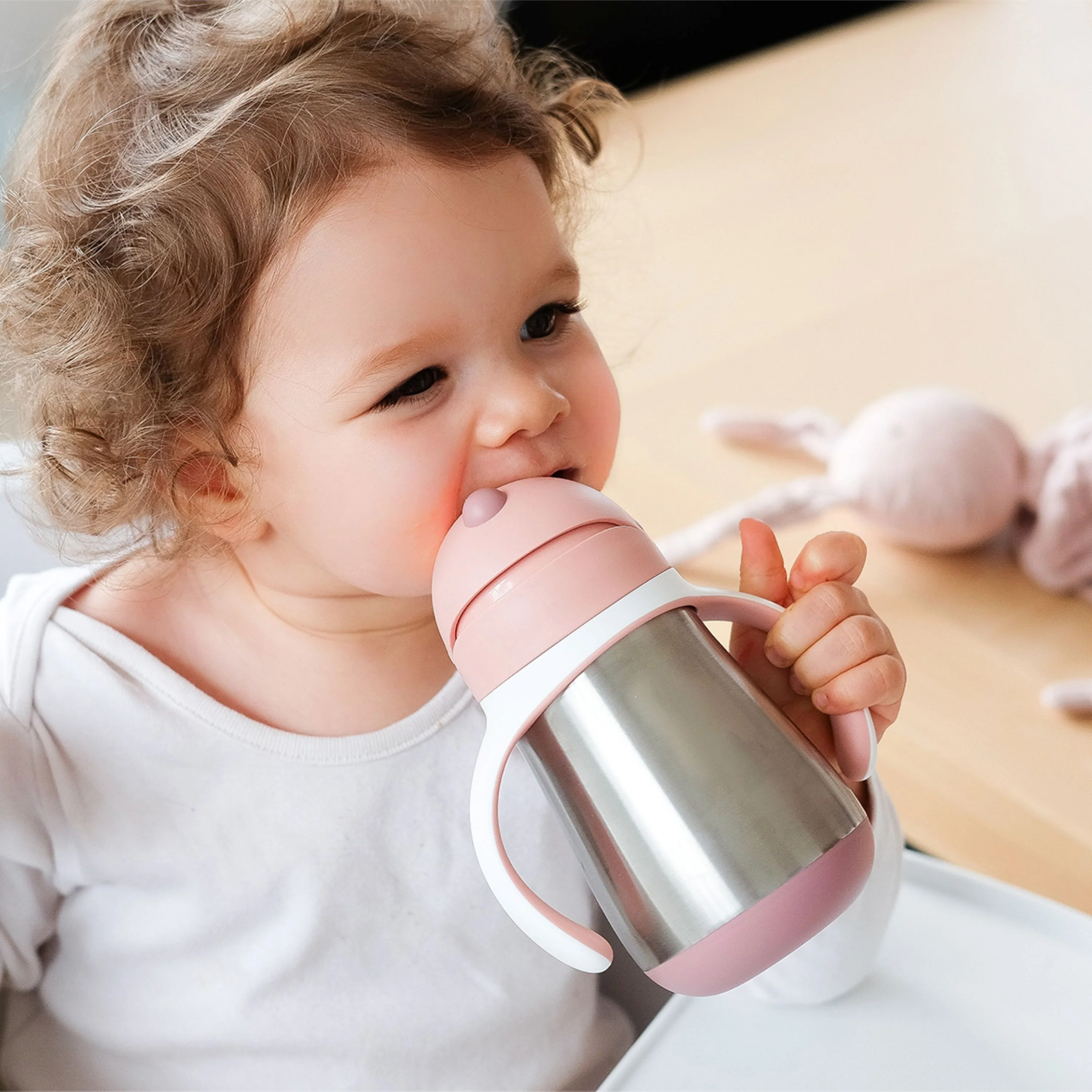 Stainless Steel Straw Sippy Cup with Silicone Straw - Image 15