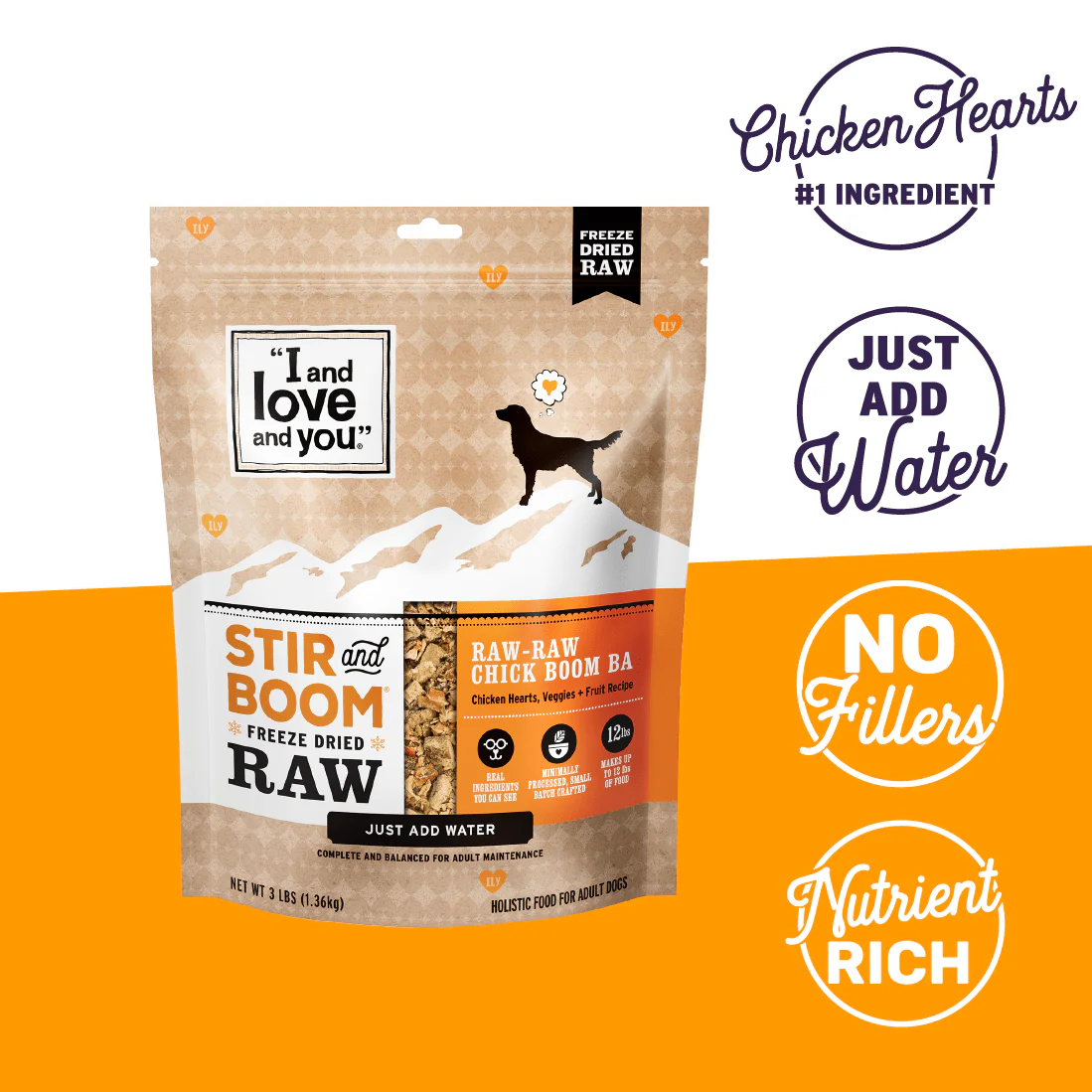Stir and Boom Raw Raw Chick Boom Ba Dinner Grain-Free Dehydrated Dog Food - Image 3