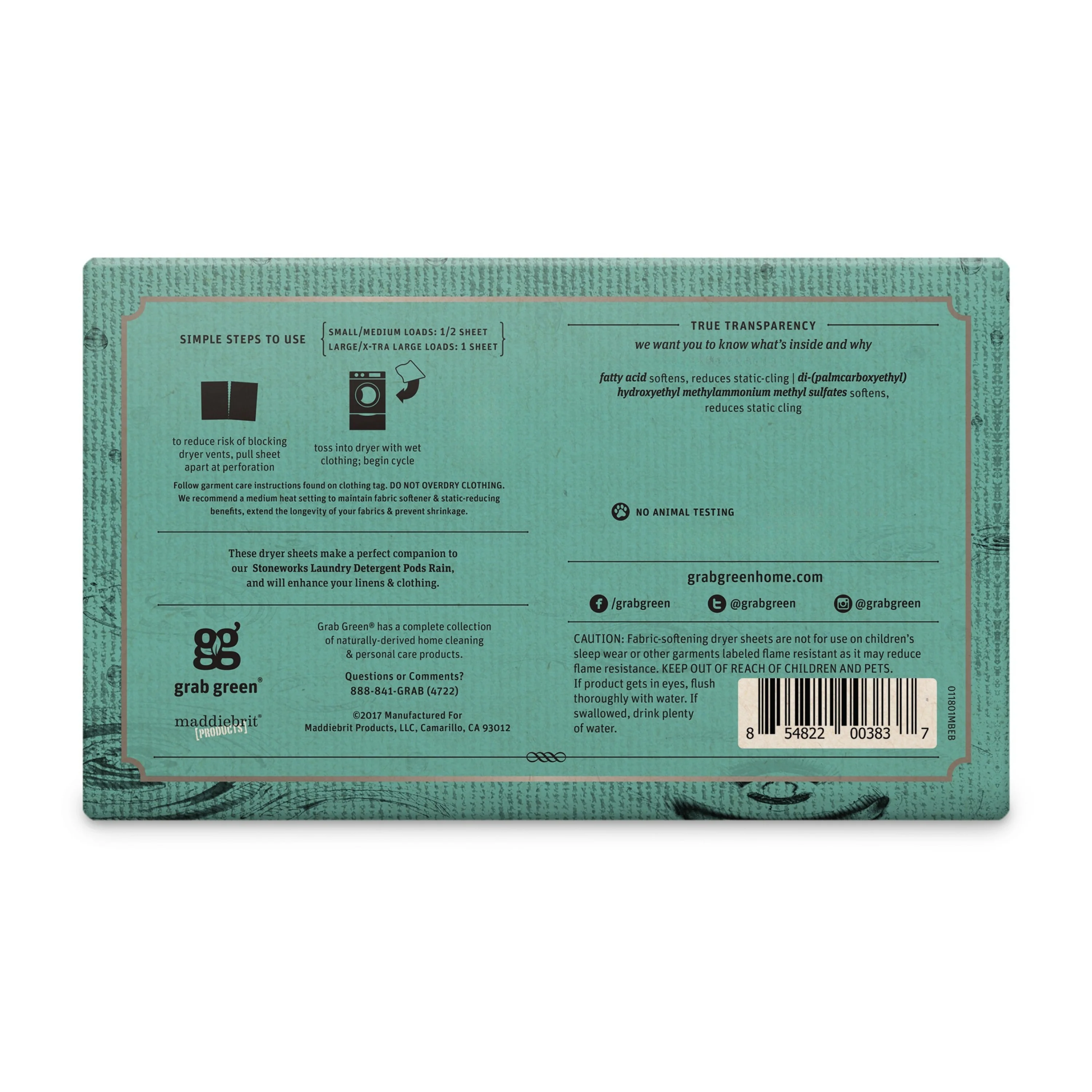 Stoneworks Dryer Sheets - Rain - Image 3