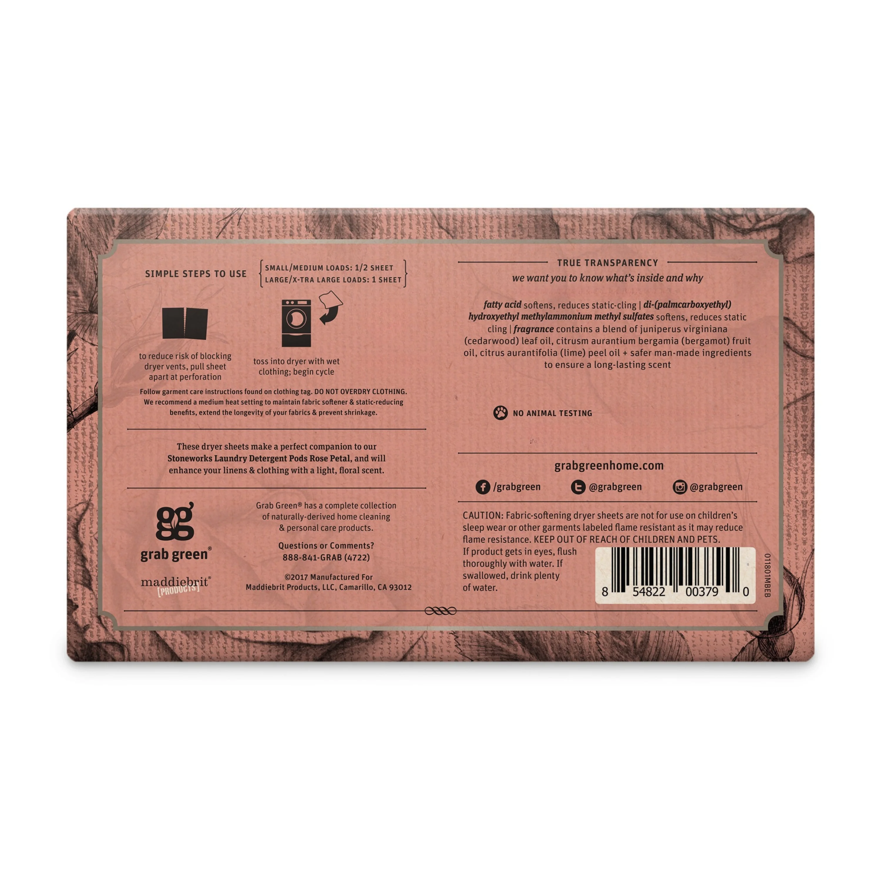 Stoneworks Dryer Sheets - Rose Petal - Image 3