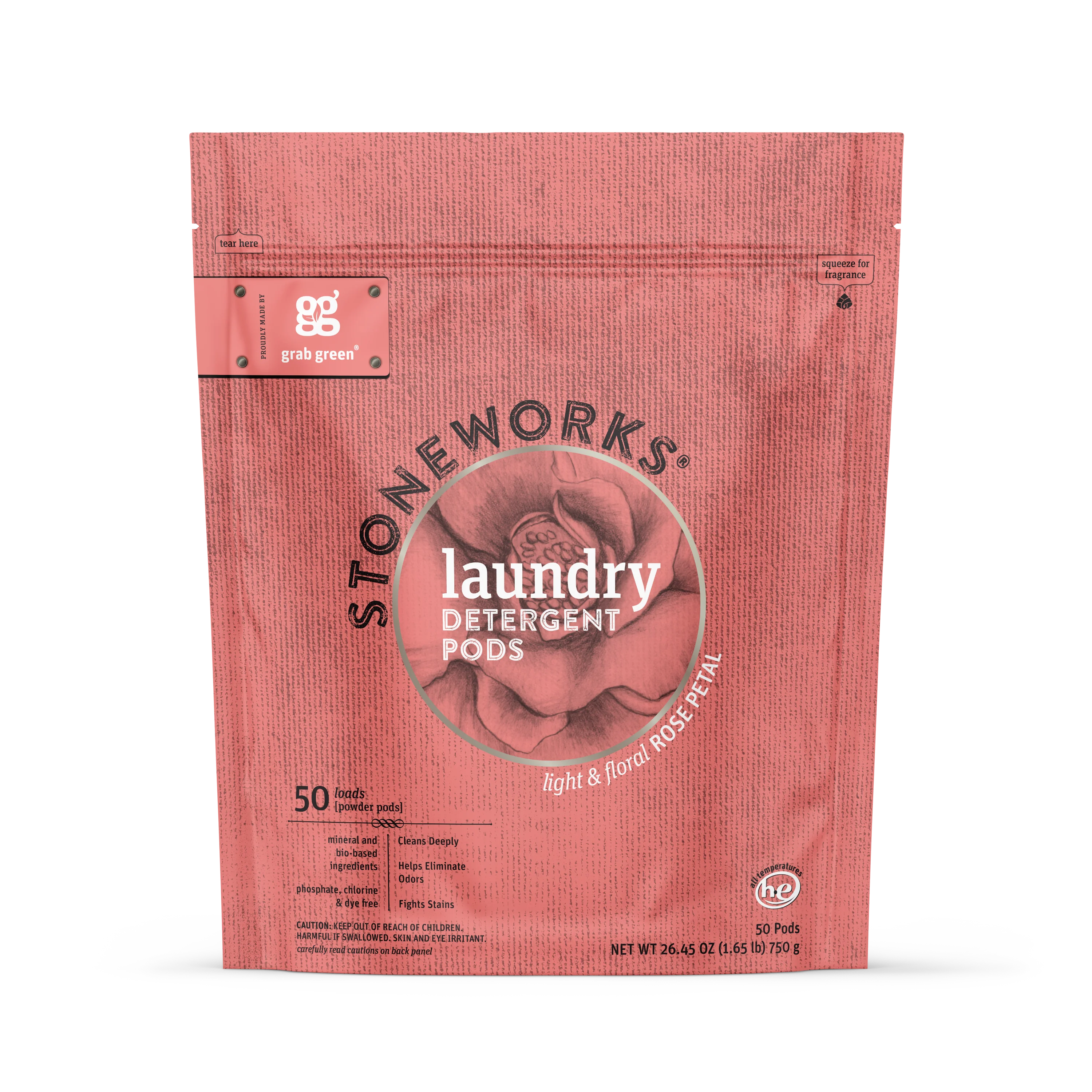 Stoneworks Laundry Detergent Pods - Rose Petal