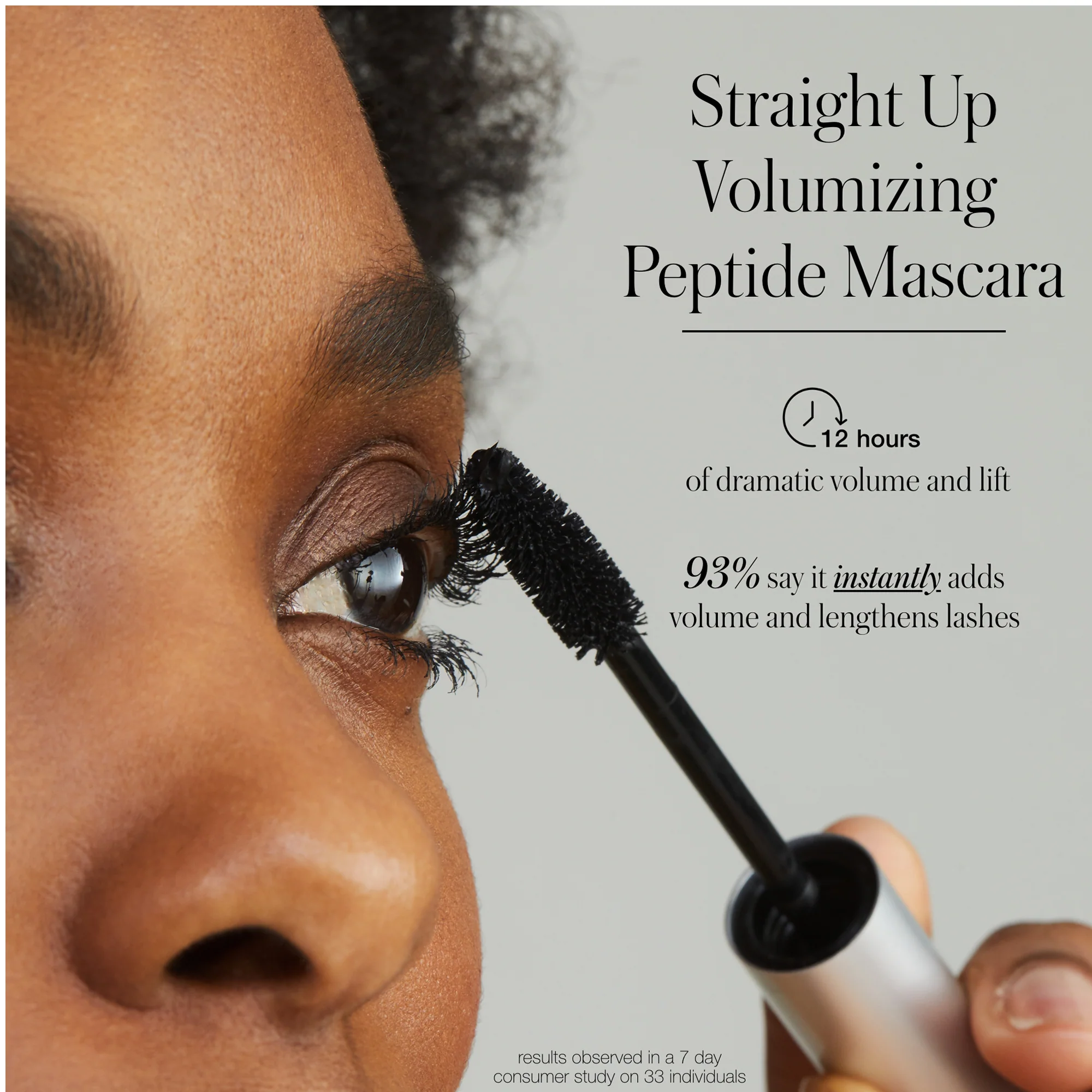 Straight Up™ Volumizing Peptide Mascara - Image 10
